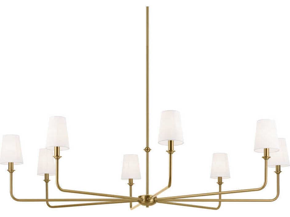 Kichler Pallas 8-Light Brushed Natural Brass Chandelier