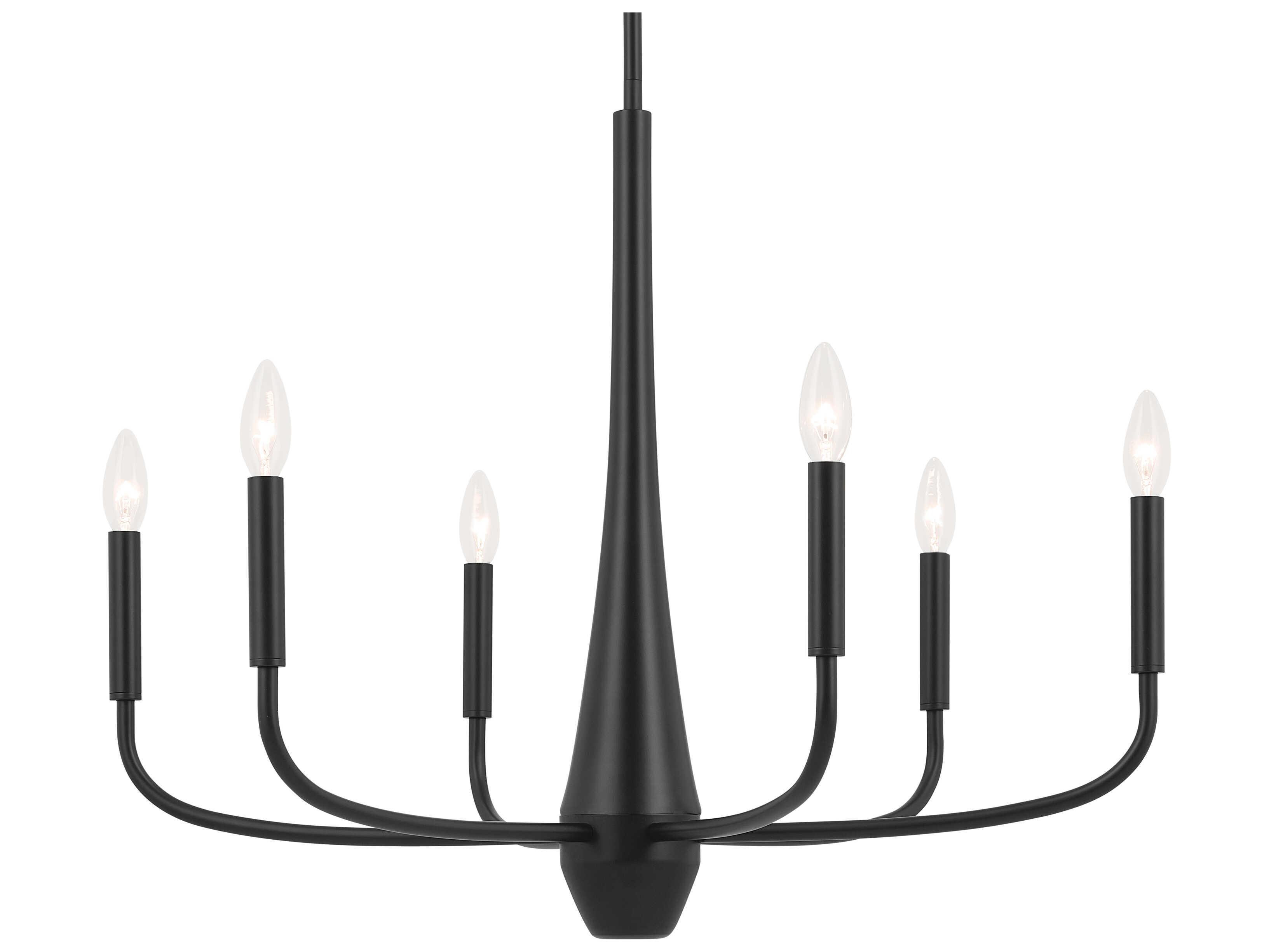 Kichler Deela 6-Light Black Candelabra Chandelier