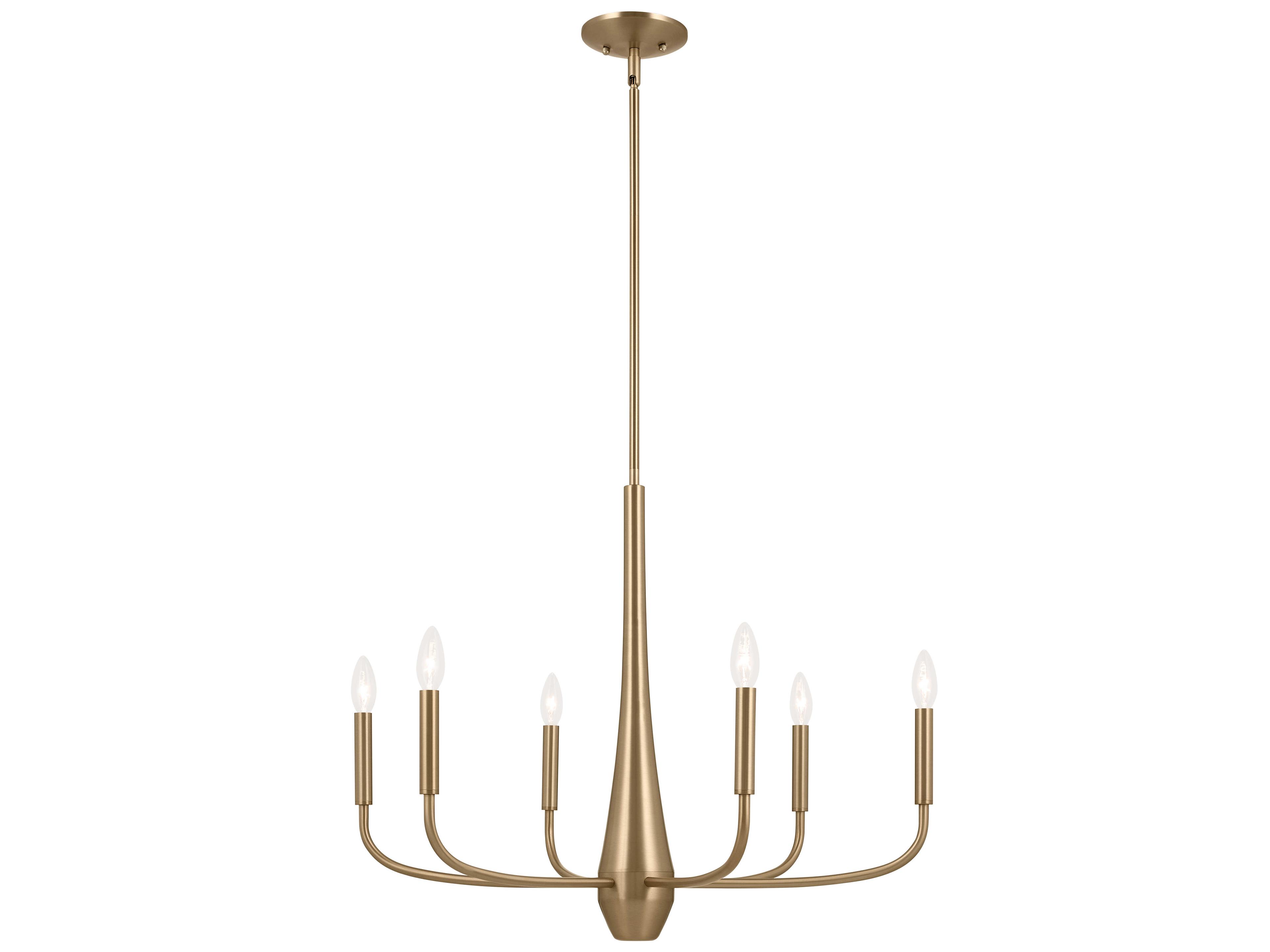 Kichler Deela 6-Light Champagne Bronze Candelabra Chandelier