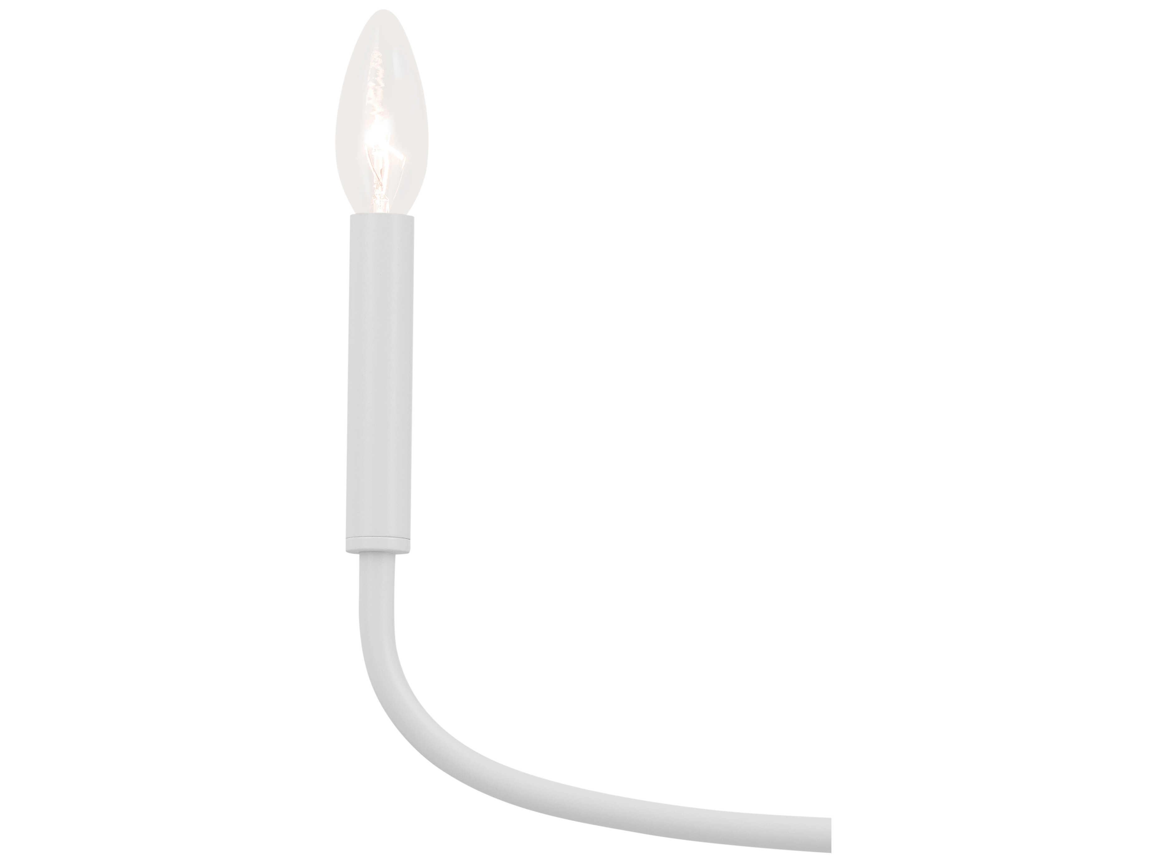 Kichler Deela 6-Light White Candelabra Chandelier