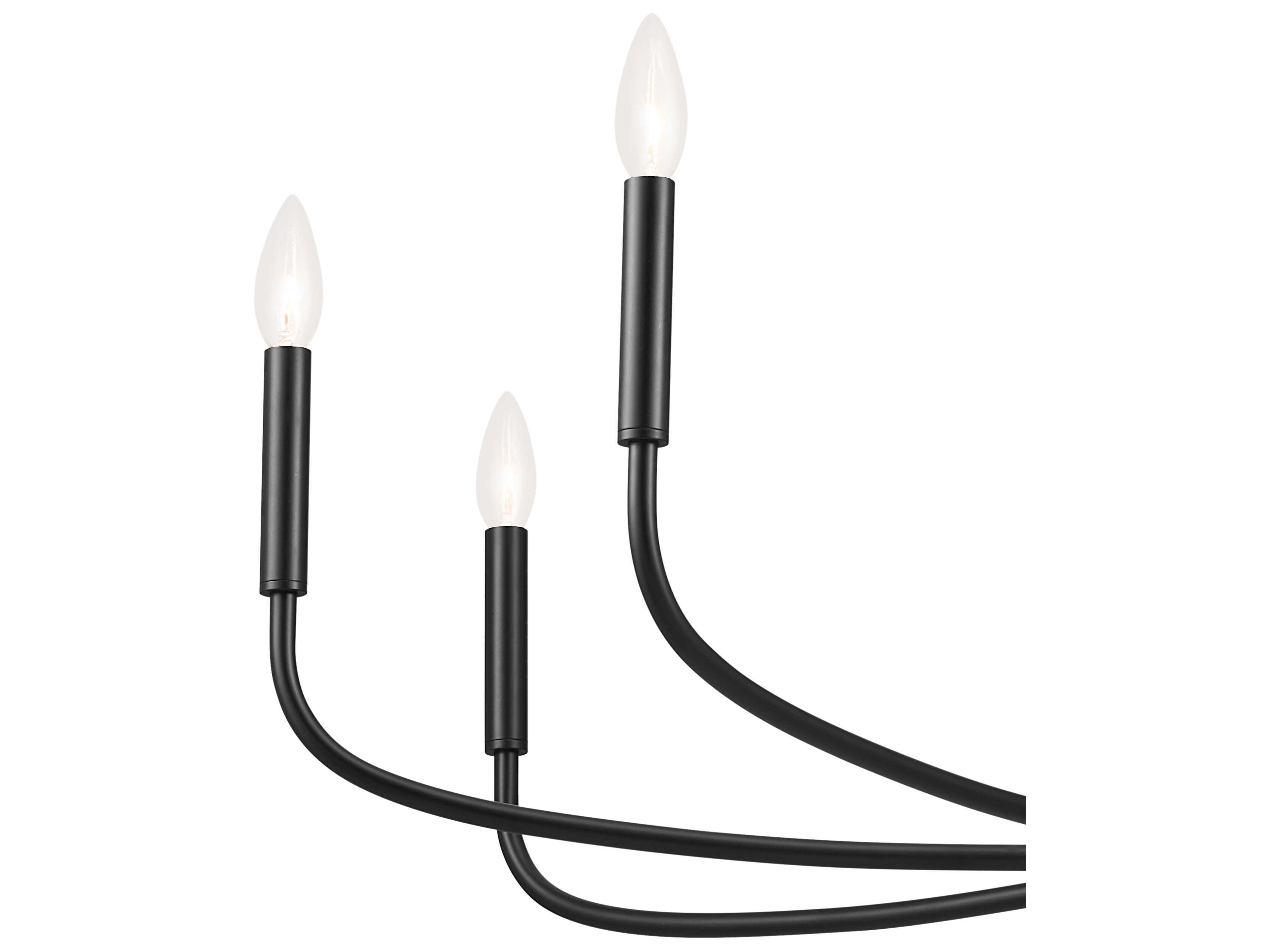 Kichler Deela 8-Light Black Candelabra Chandelier