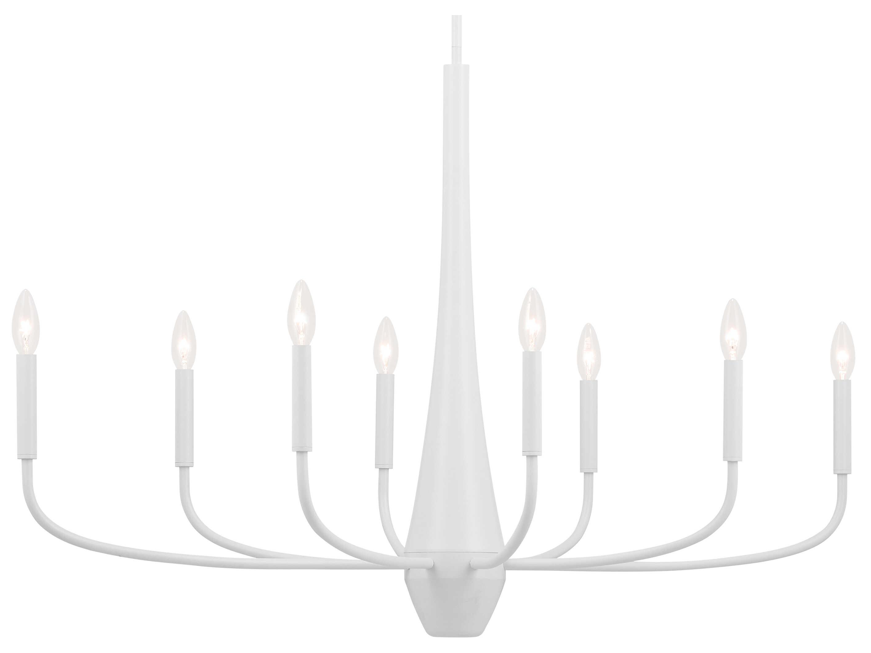 Kichler Deela 8-Light White Candelabra Chandelier