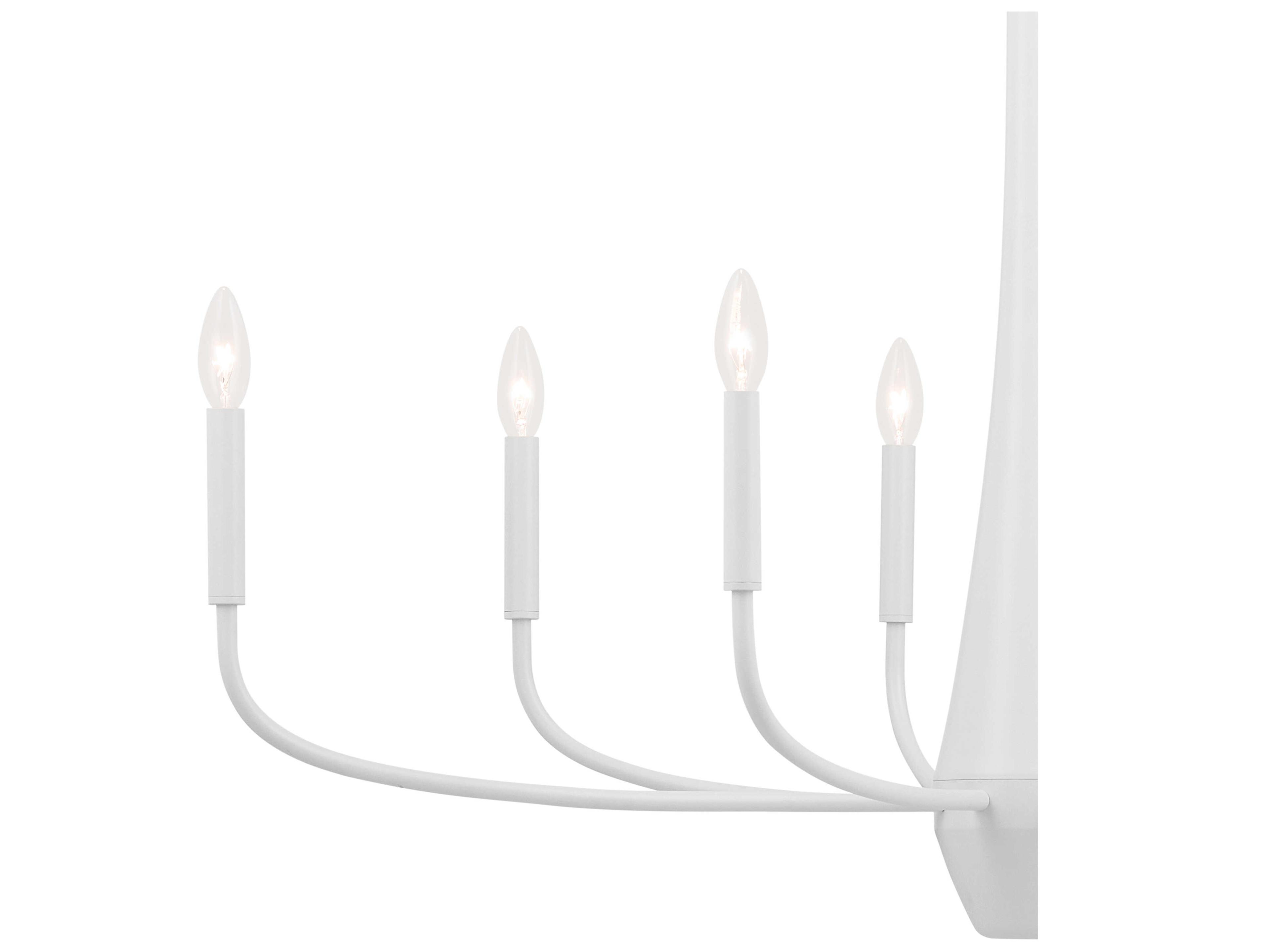 Kichler Deela 8-Light White Candelabra Chandelier