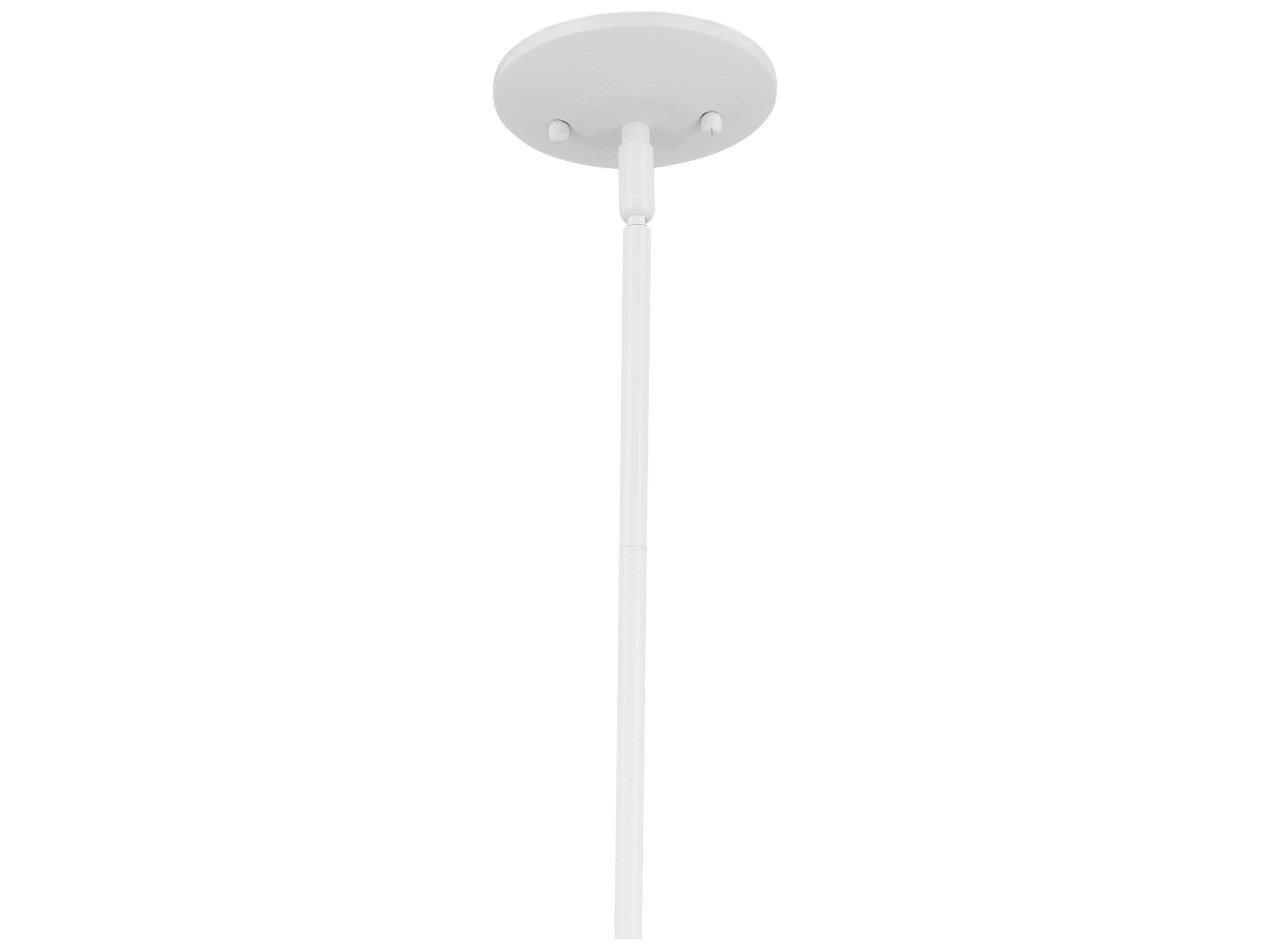 Kichler Deela 1-Light White Glass Geometric Mini Pendant