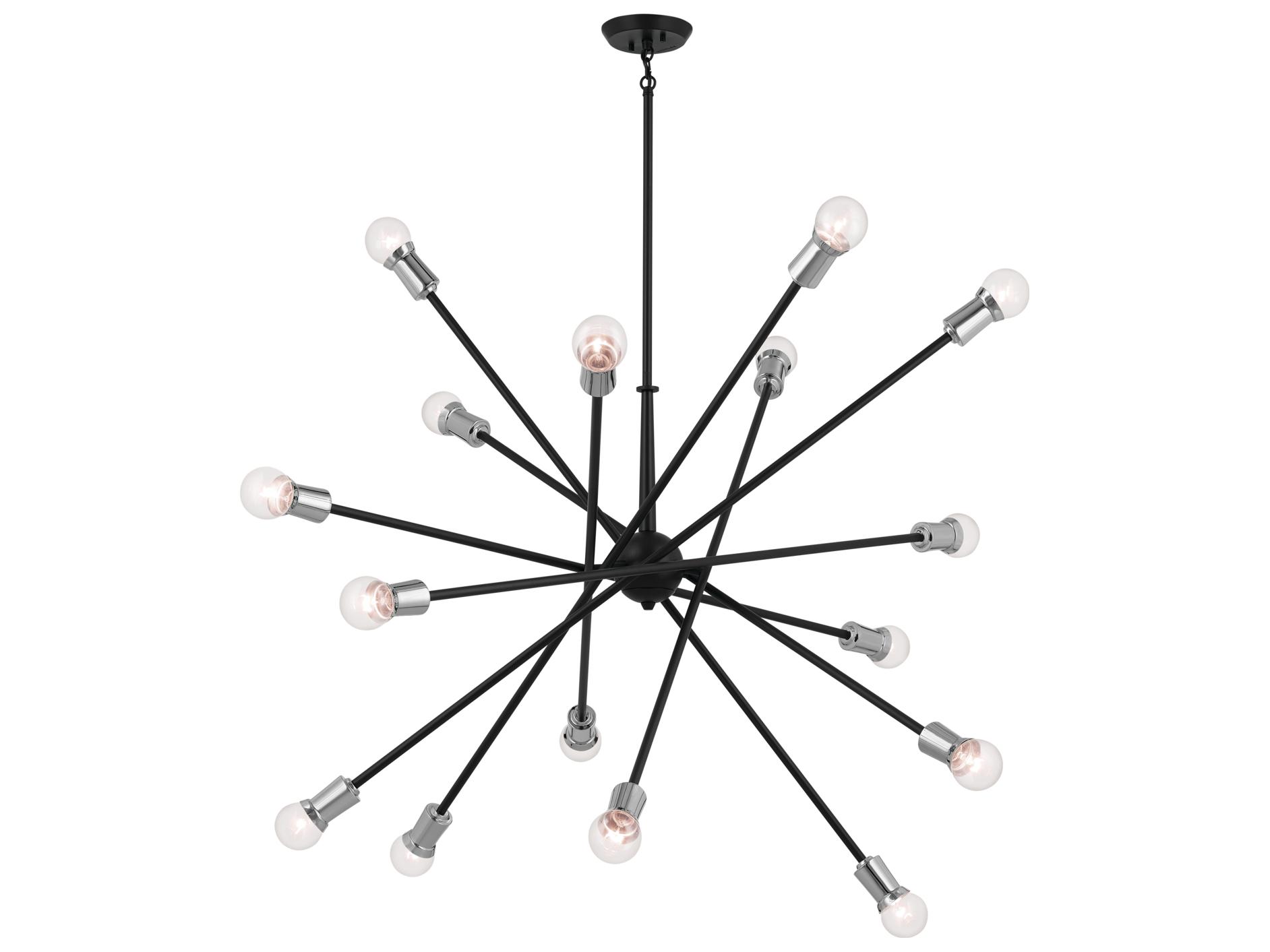 Kichler Armstrong 16-Light Black Linear Sputnik Pendant