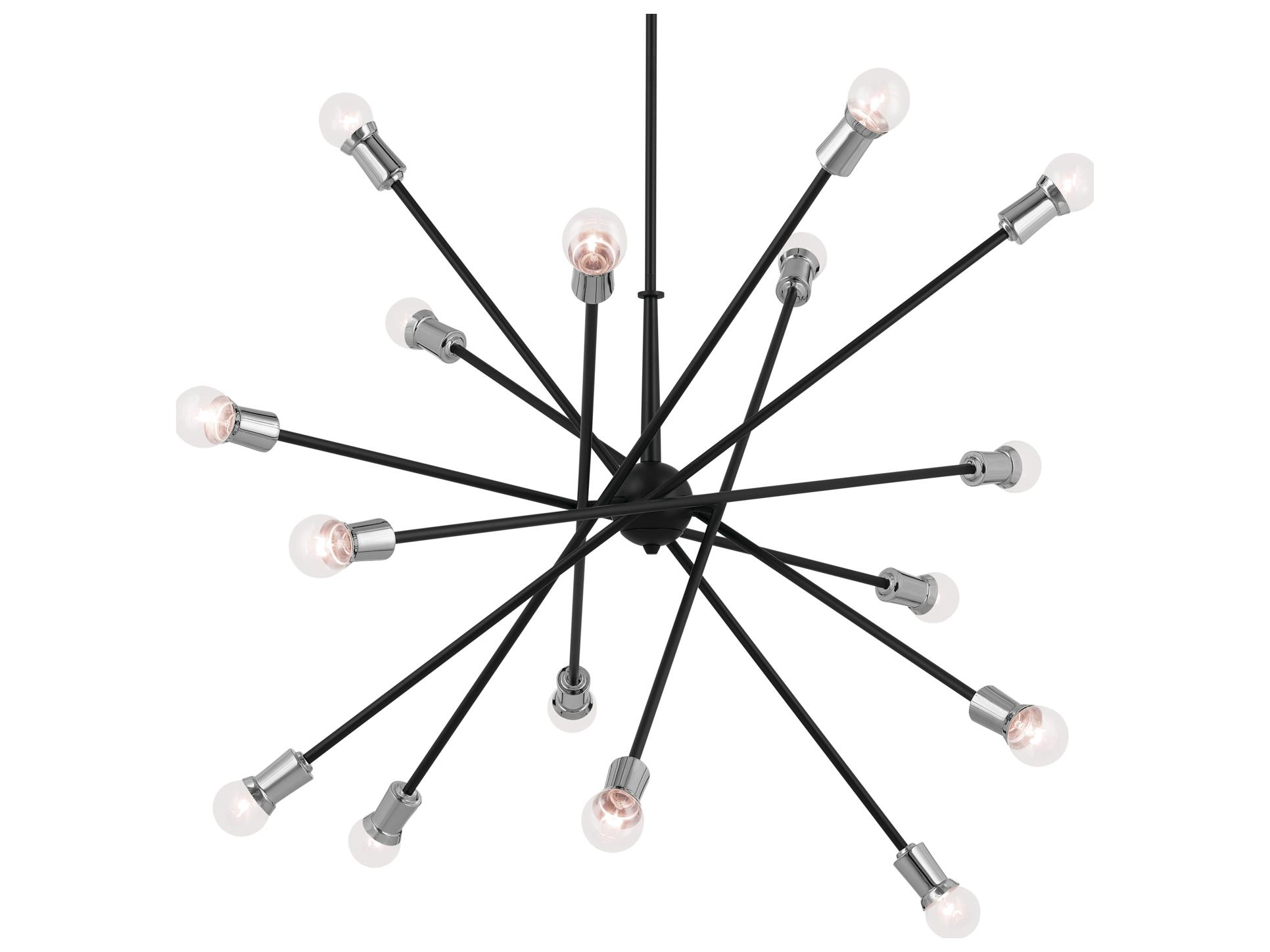 Kichler Armstrong 16-Light Black Linear Sputnik Pendant