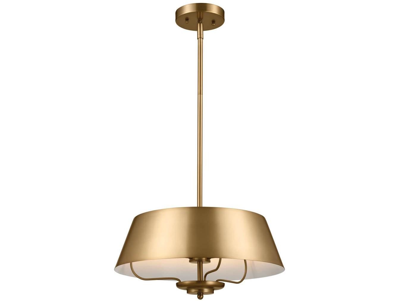 Kichler Luella 3-Light Brushed Natural Brass Empire Pendant