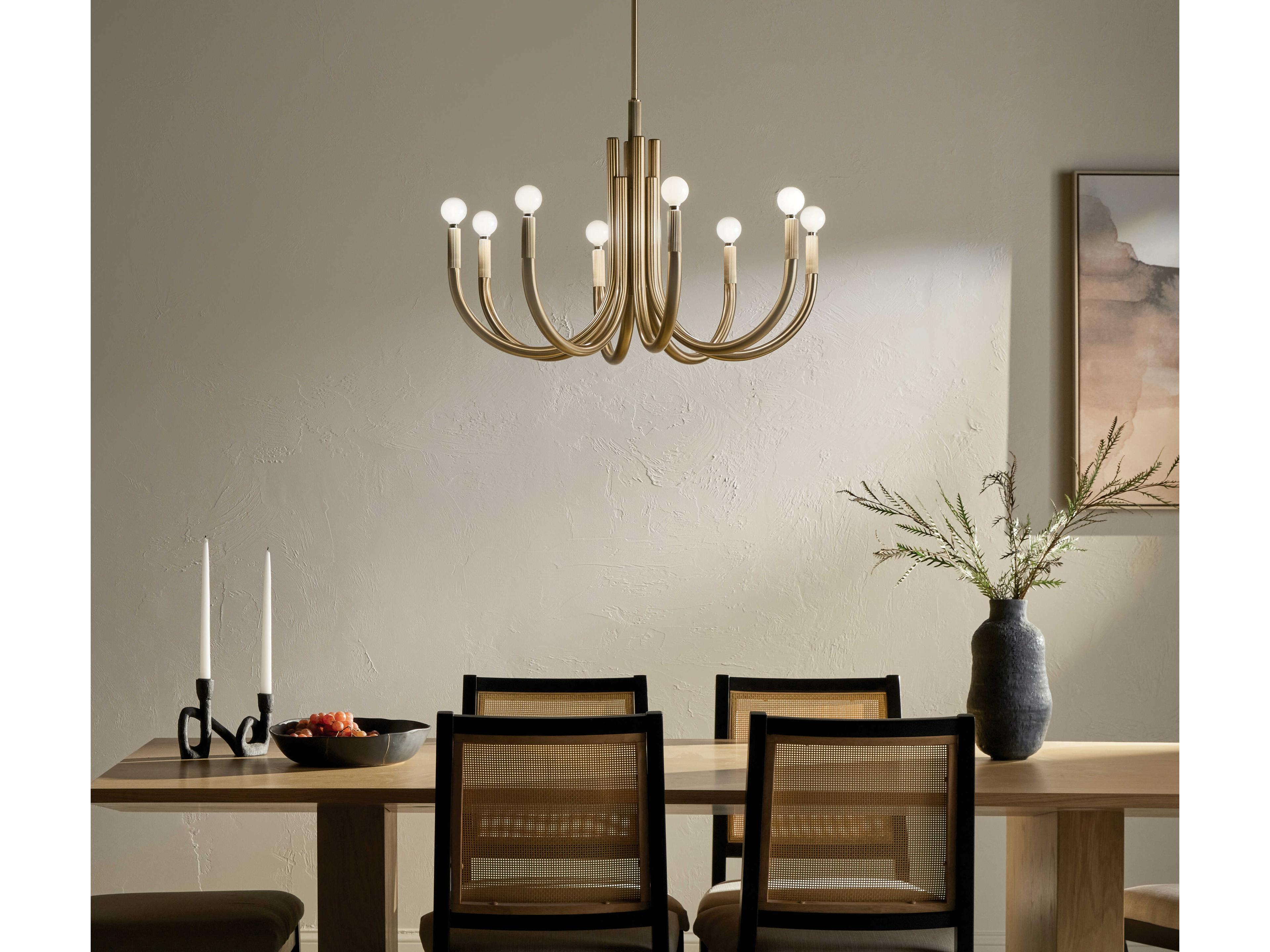 Kichler Odensa 8-Light Champagne Bronze Candelabra Chandelier