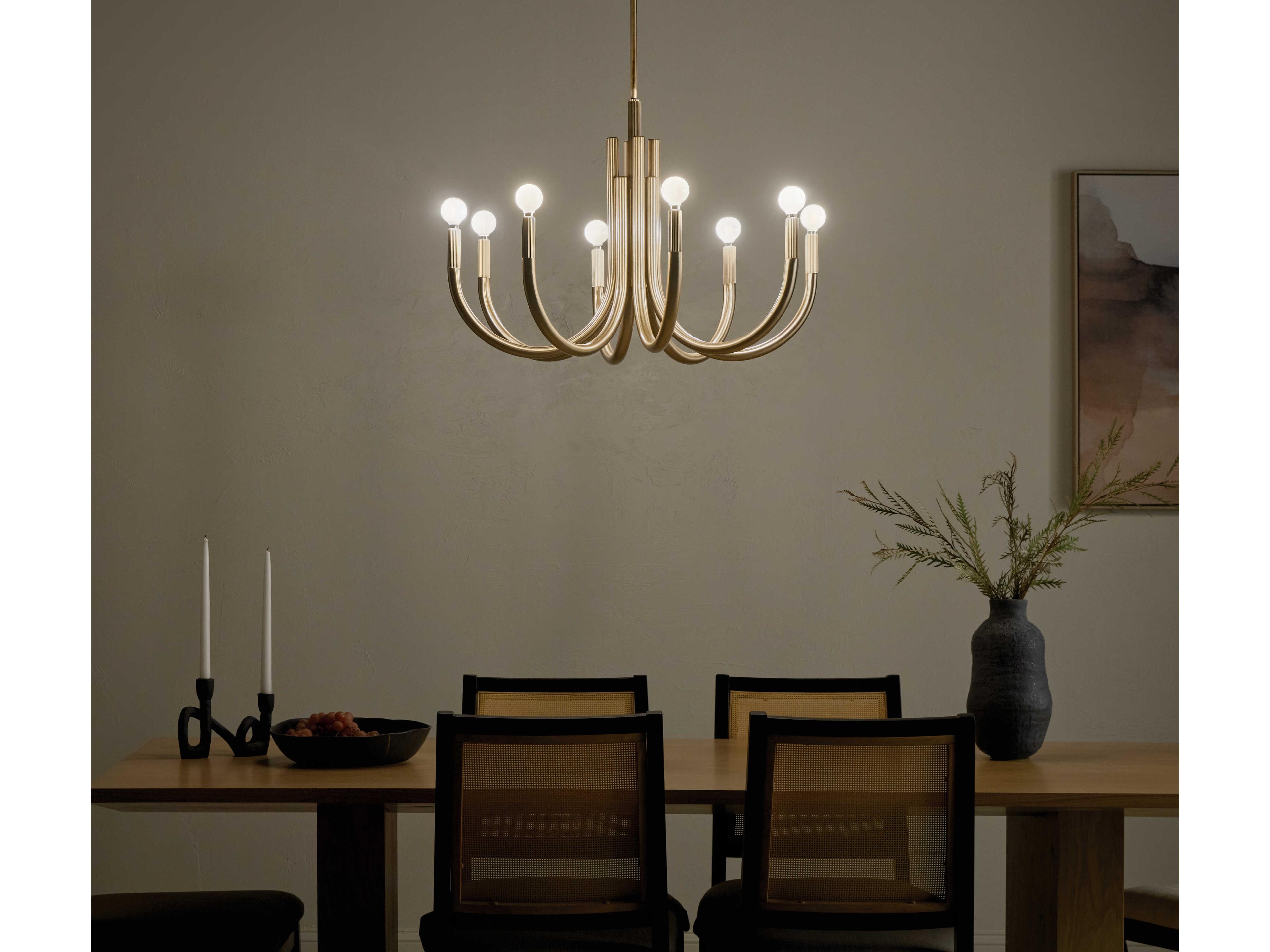 Kichler Odensa 8-Light Champagne Bronze Candelabra Chandelier