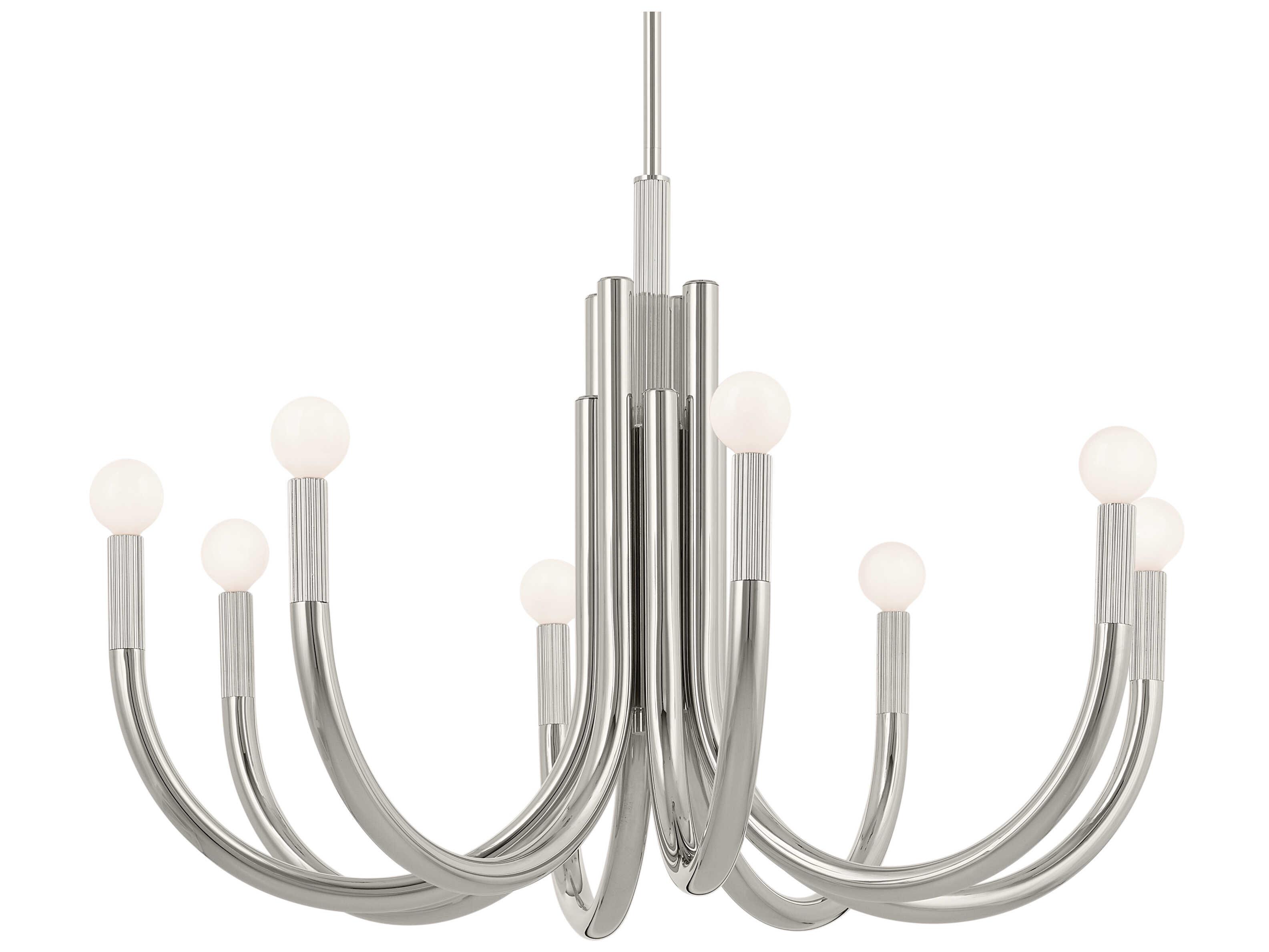Kichler Odensa 8-Light Polished Nickel Candelabra Chandelier