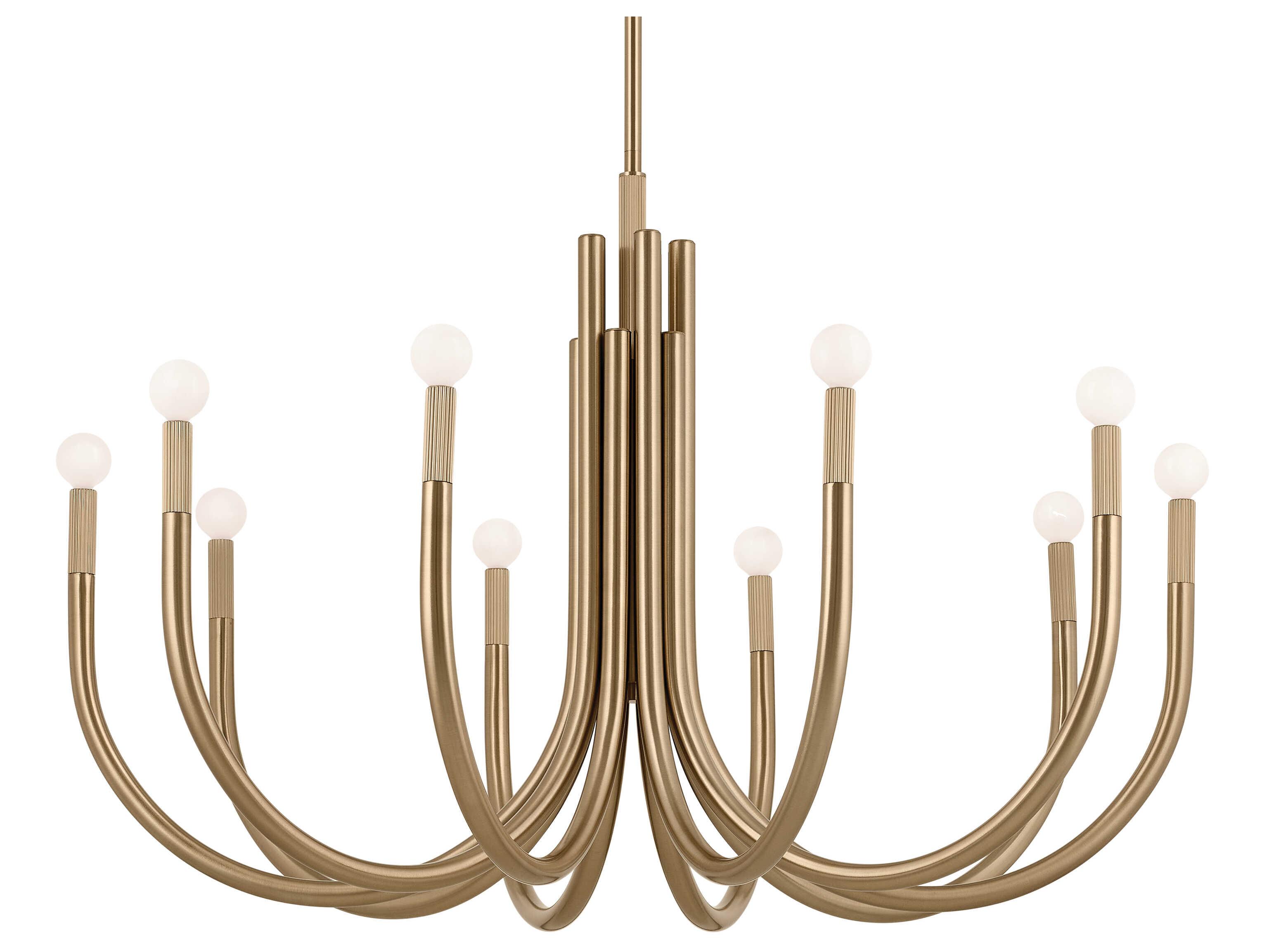 Kichler Odensa 10-Light Champagne Bronze Candelabra Chandelier