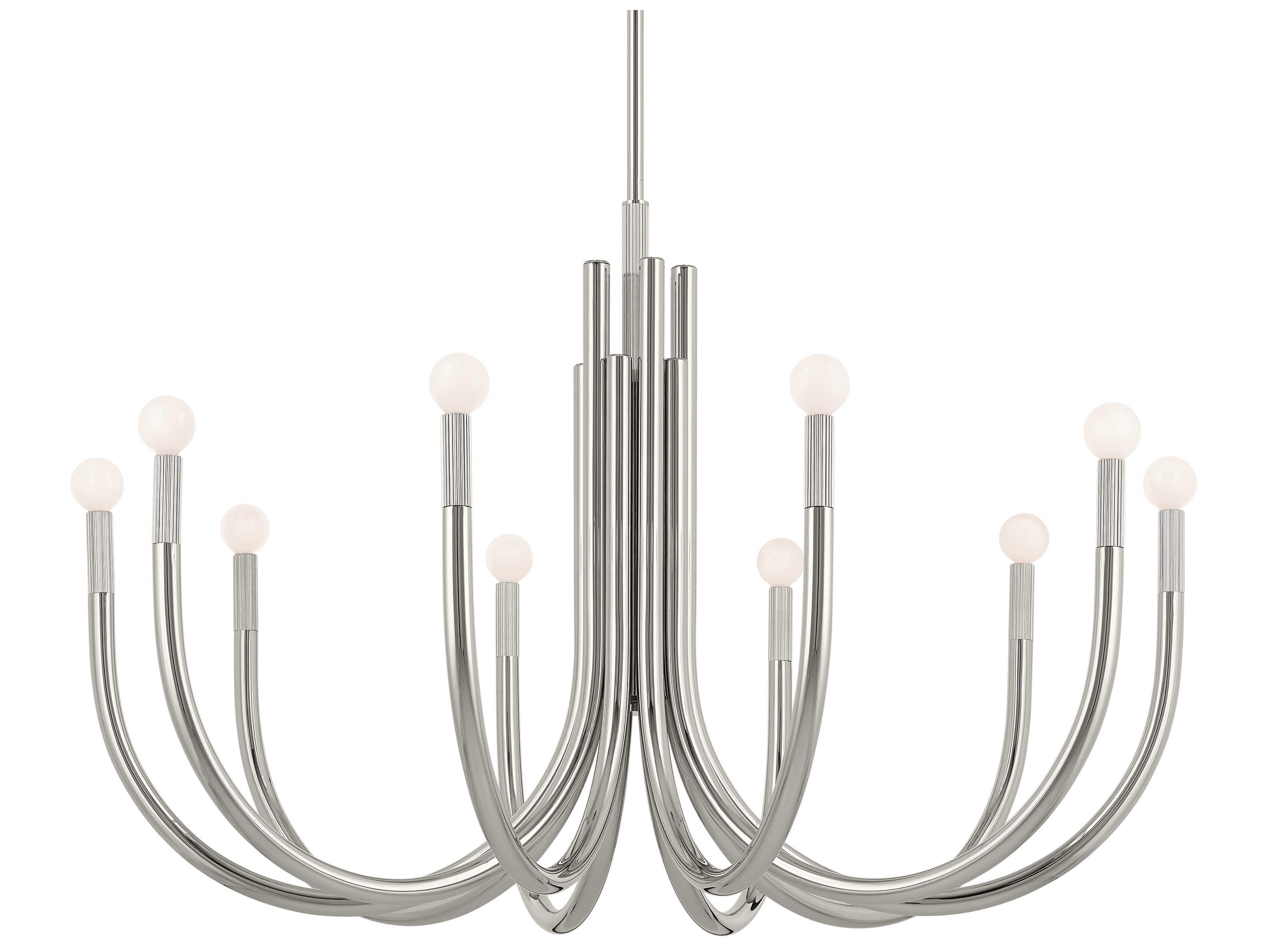 Kichler Odensa 10-Light Polished Nickel Candelabra Chandelier