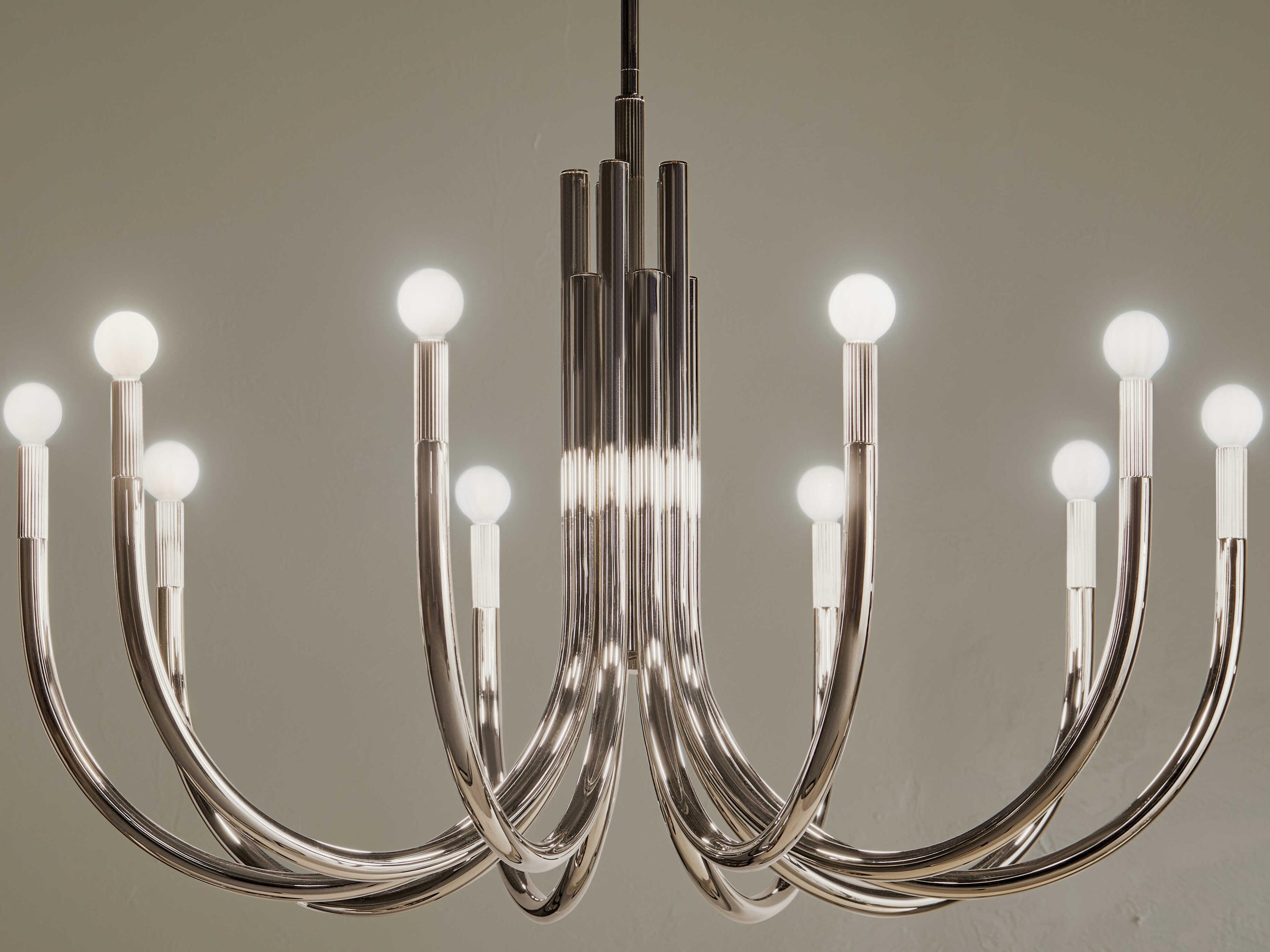 Kichler Odensa 10-Light Polished Nickel Candelabra Chandelier