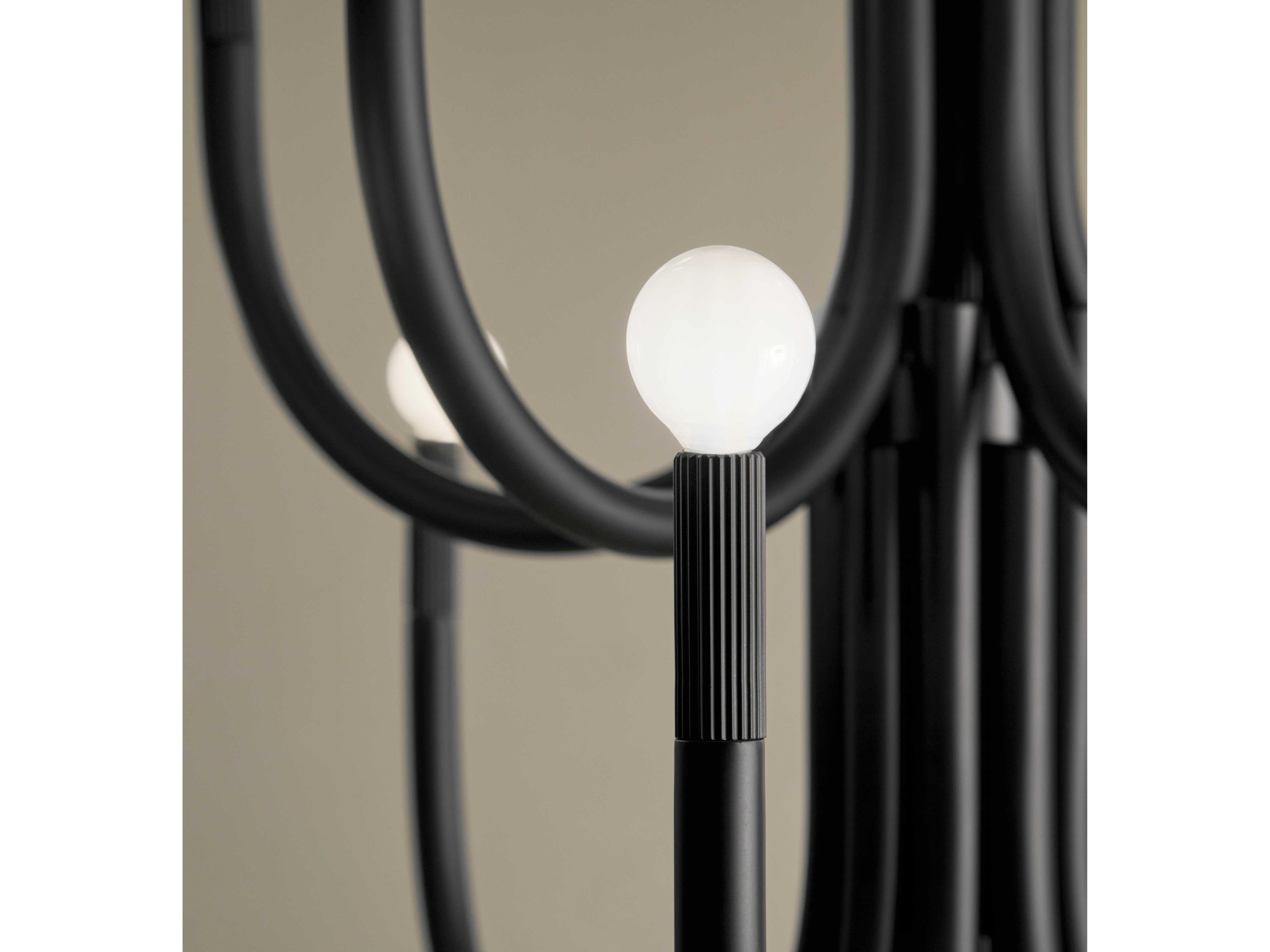 Kichler Odensa 15-Light Black Candelabra Chandelier