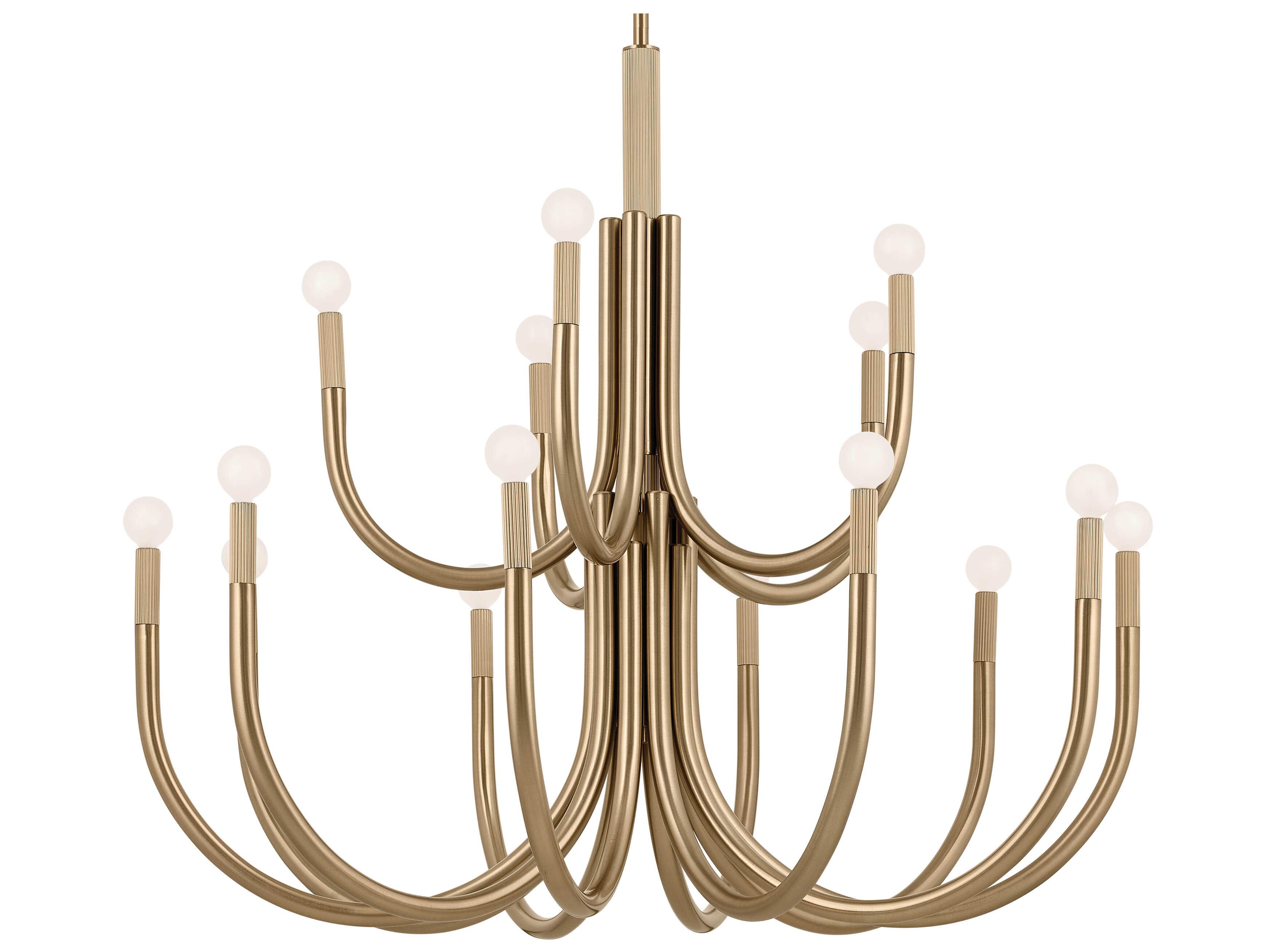 Kichler Odensa 15-Light Champagne Bronze Candelabra Chandelier