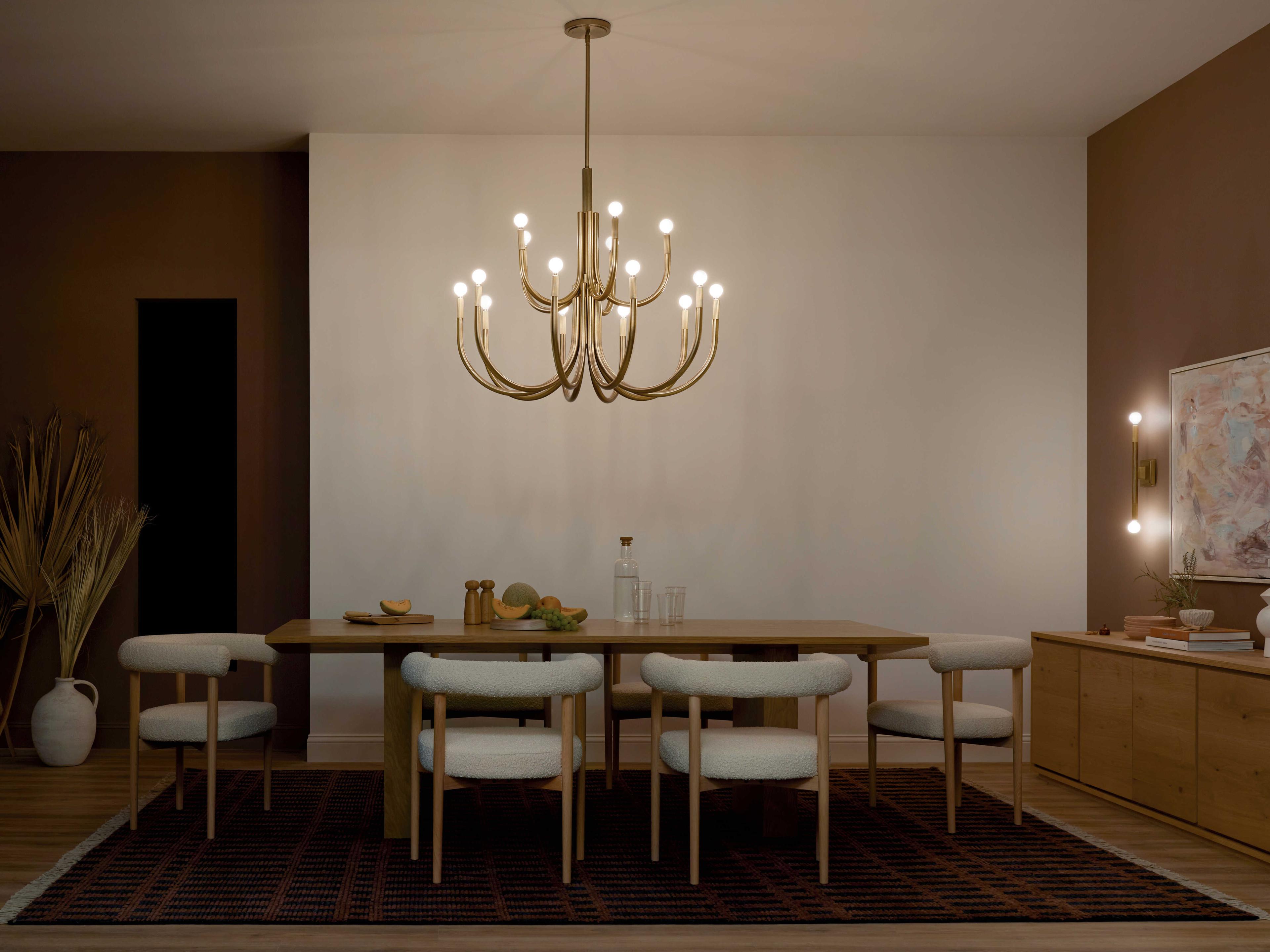 Kichler Odensa 15-Light Champagne Bronze Candelabra Chandelier