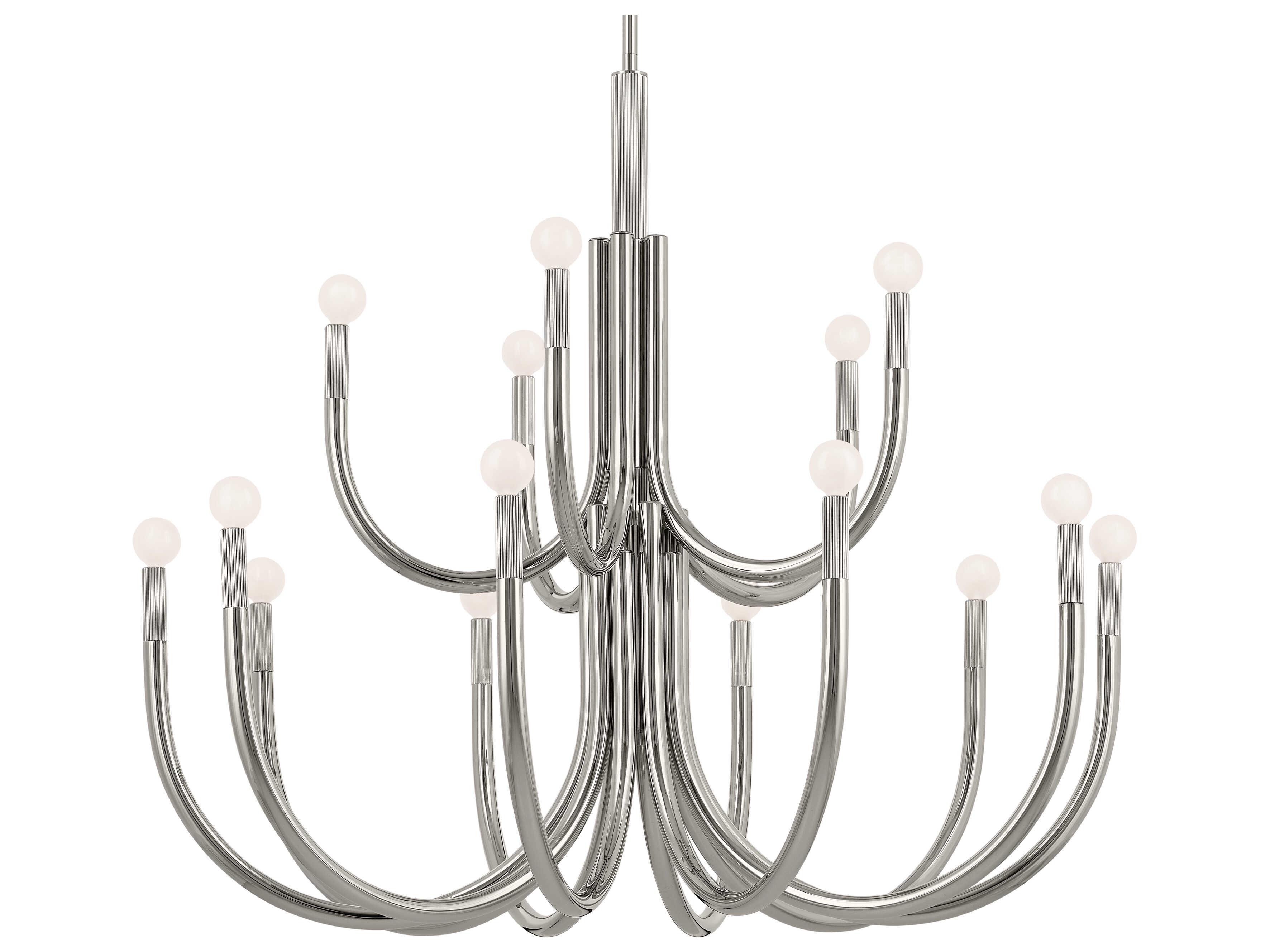 Kichler Odensa 15-Light Polished Nickel Candelabra Chandelier