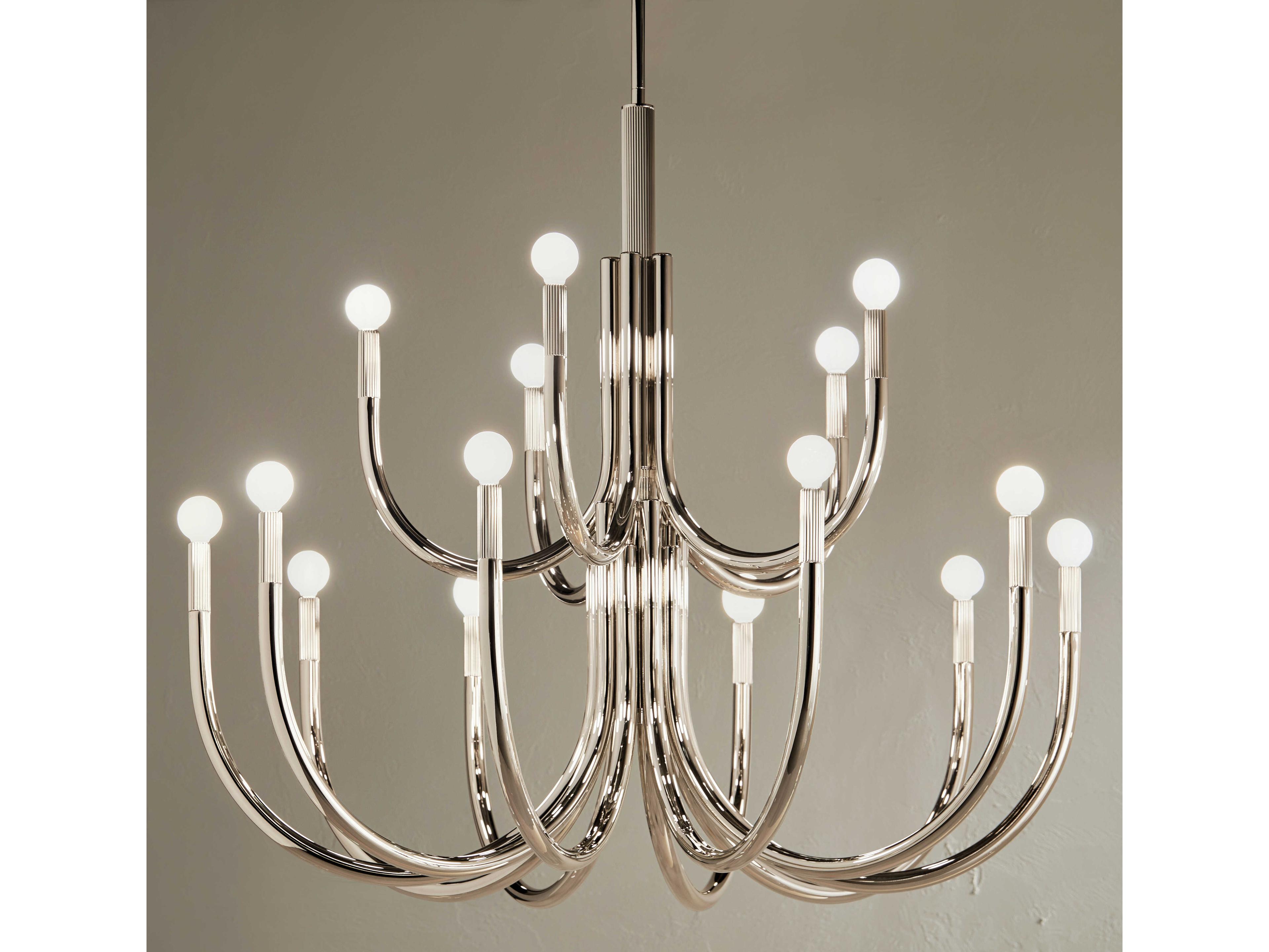 Kichler Odensa 15-Light Polished Nickel Candelabra Chandelier