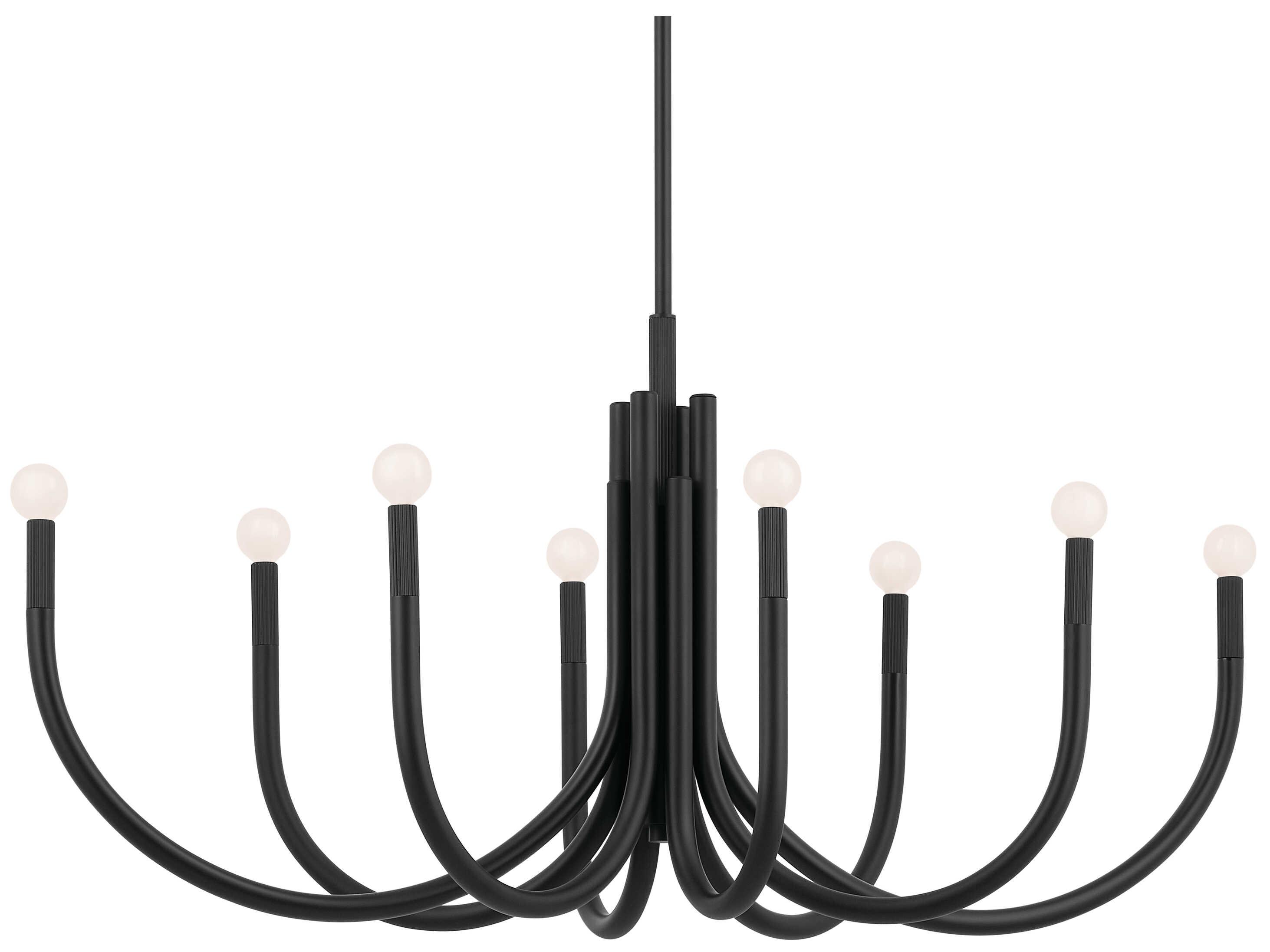 Kichler Odensa 8-Light Black Linear Island Pendant
