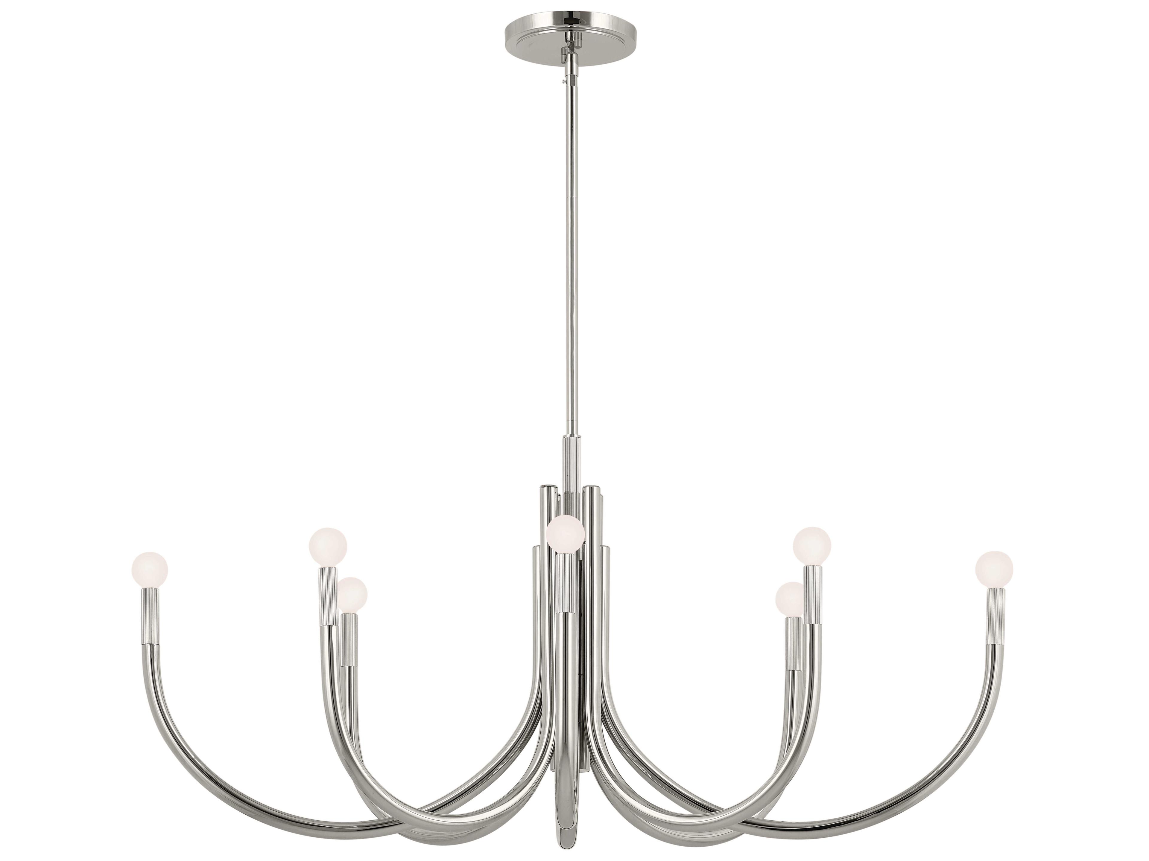 Kichler Odensa 8-Light Polished Nickel Linear Island Pendant