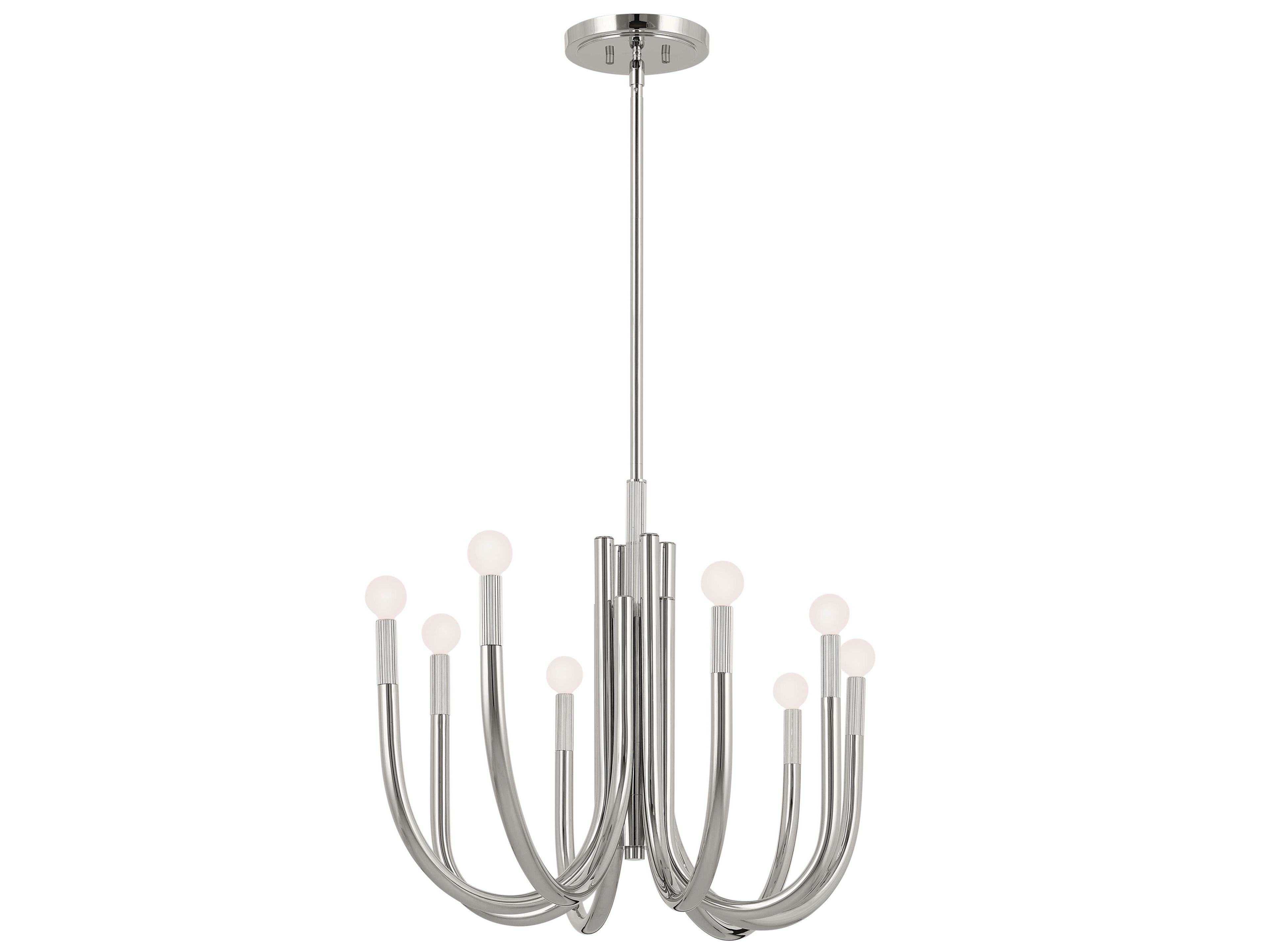 Kichler Odensa 8-Light Polished Nickel Linear Island Pendant