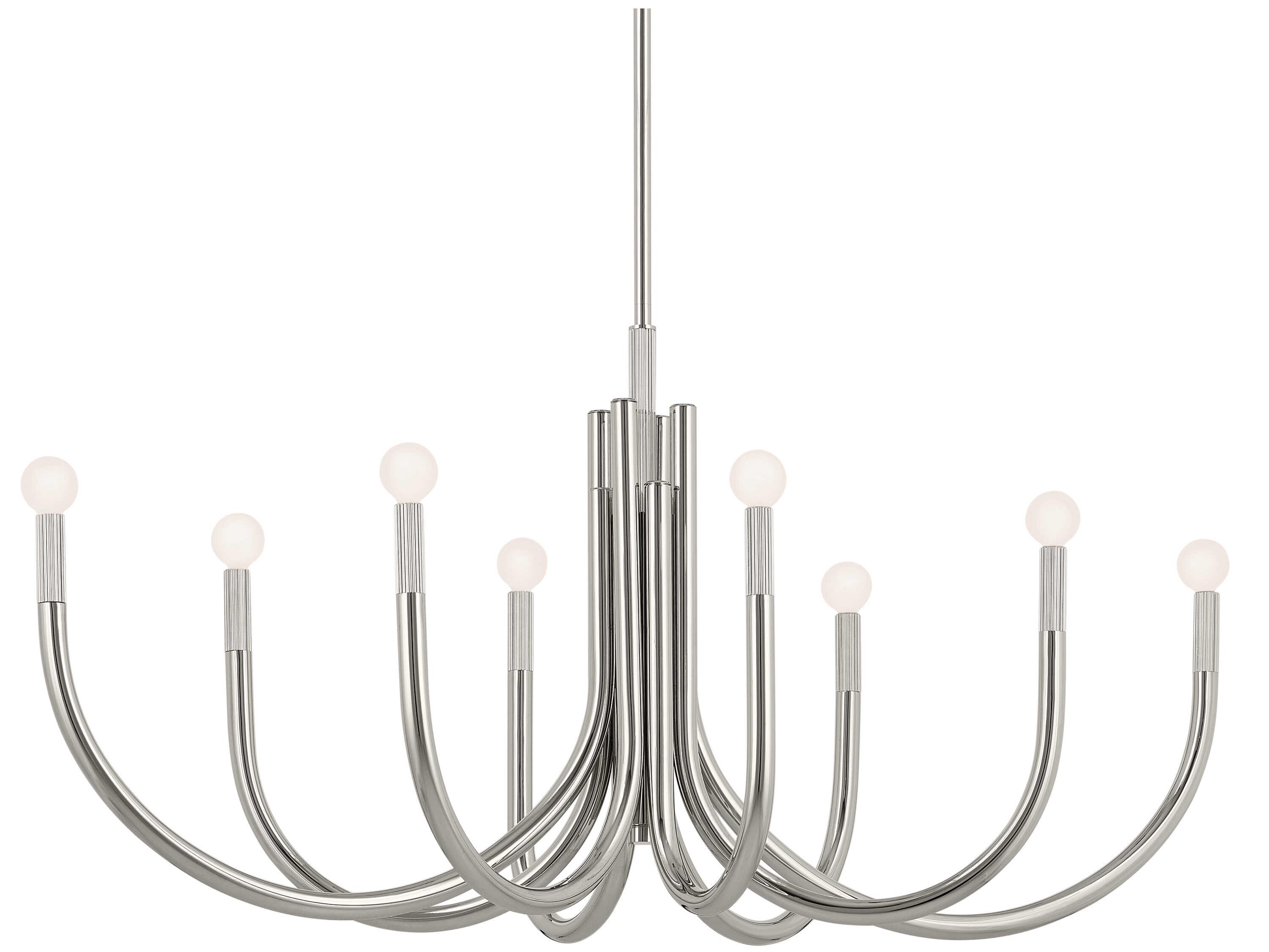 Kichler Odensa 8-Light Polished Nickel Linear Island Pendant