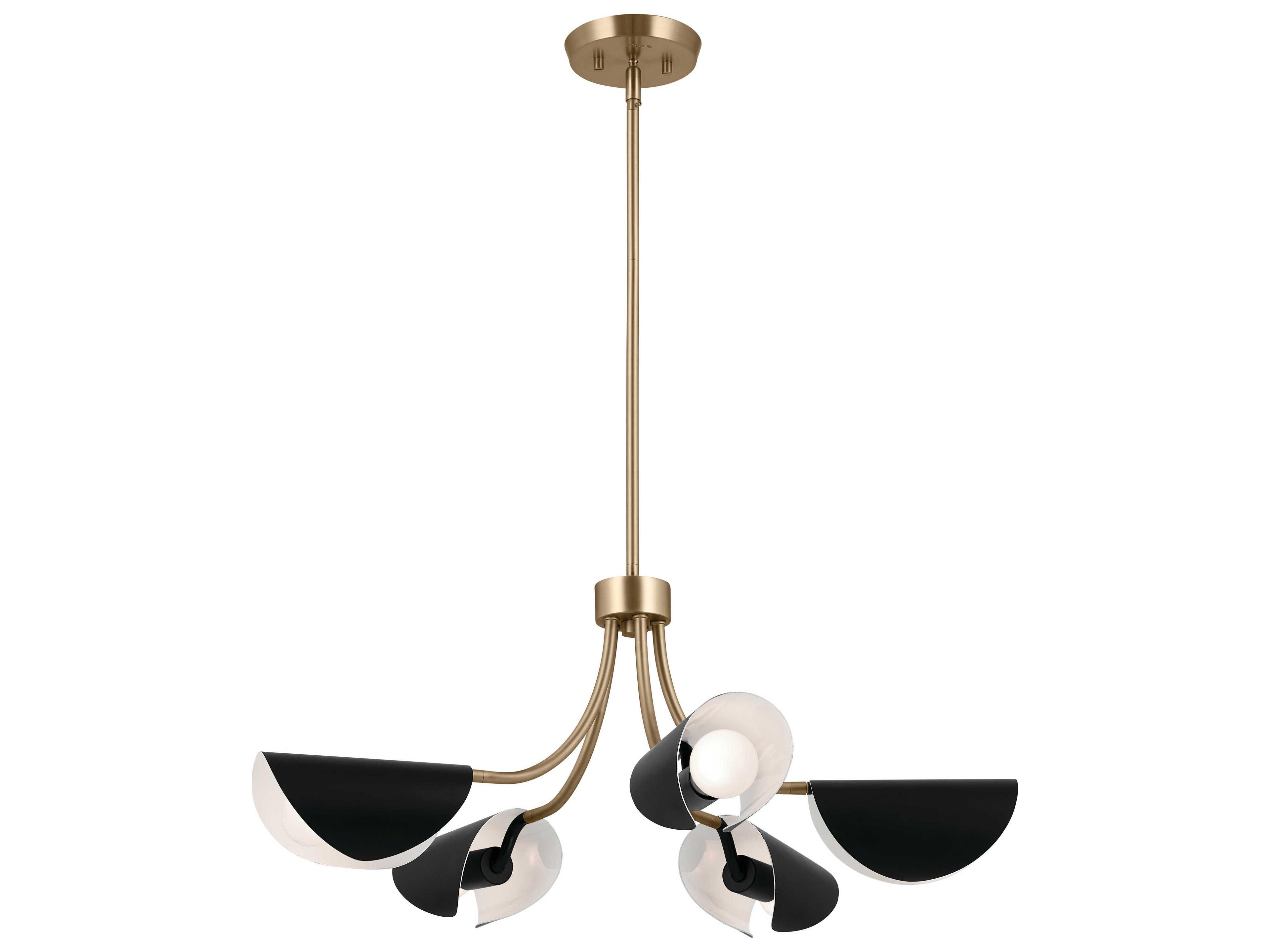 Kichler Arcus 5-Light Champagne Bronze Black Geometric Chandelier