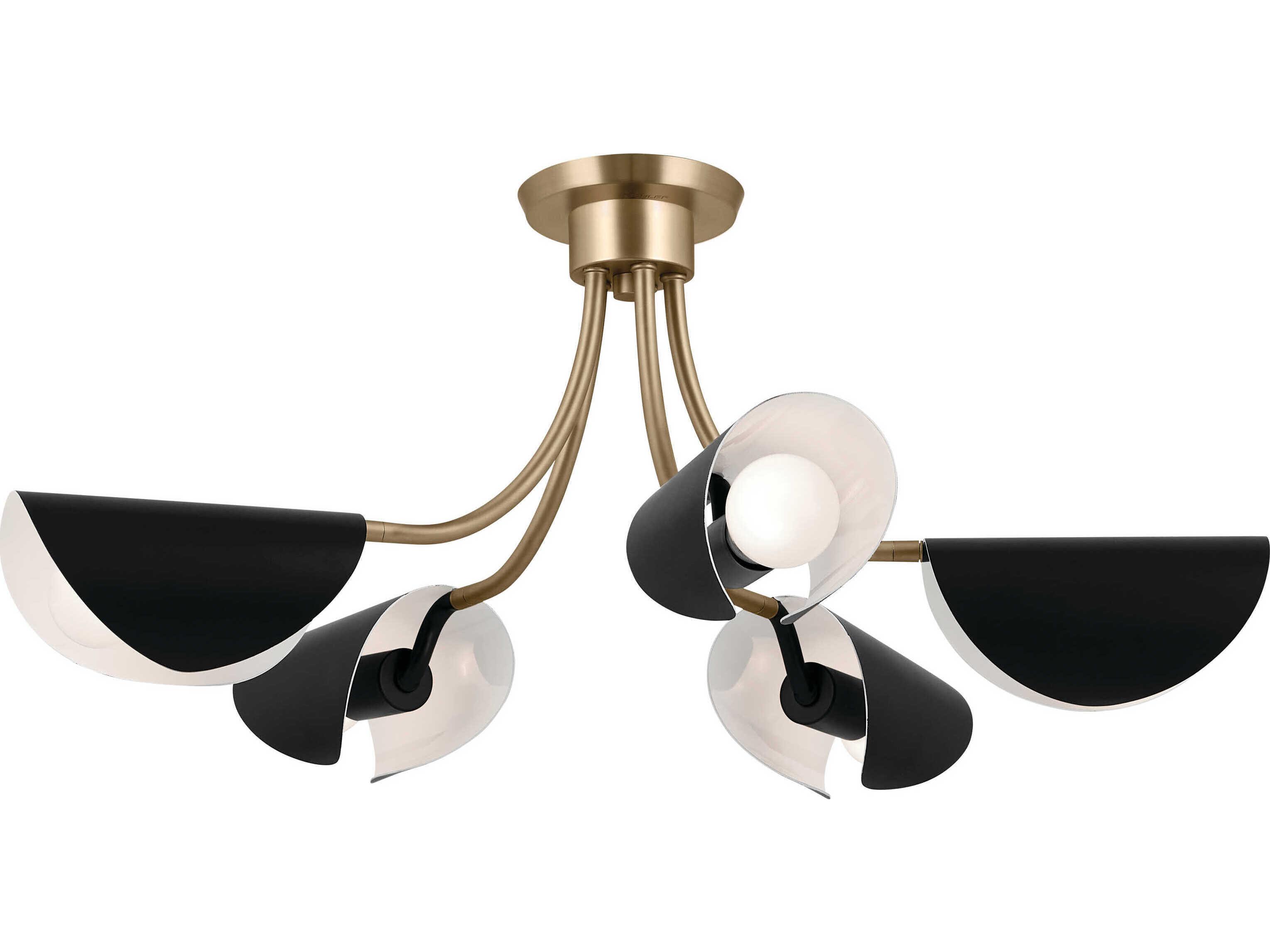 Kichler Arcus 5-Light Champagne Bronze Black Geometric Chandelier