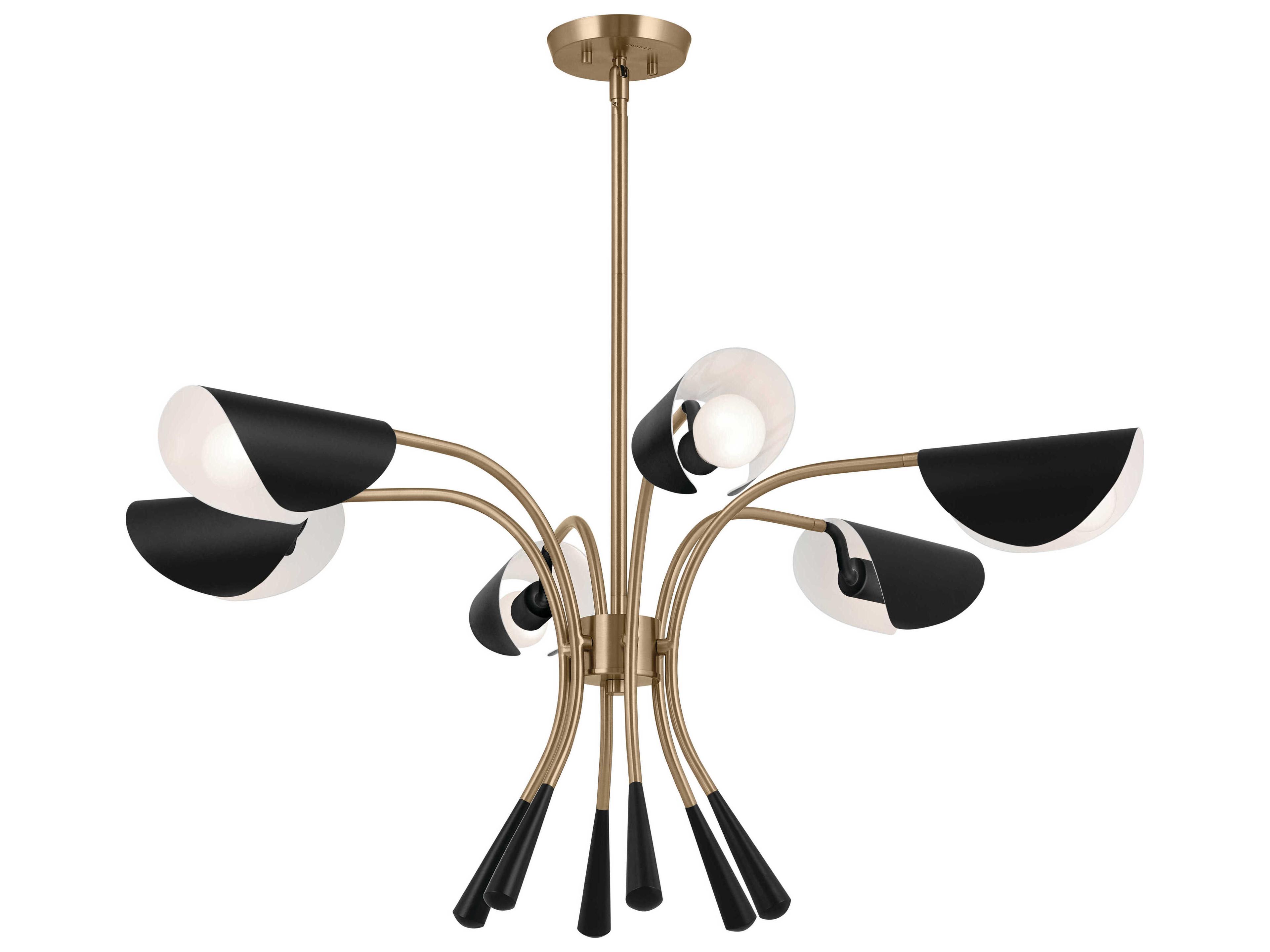 Kichler Arcus 6-Light Champagne Bronze Black Geometric Chandelier