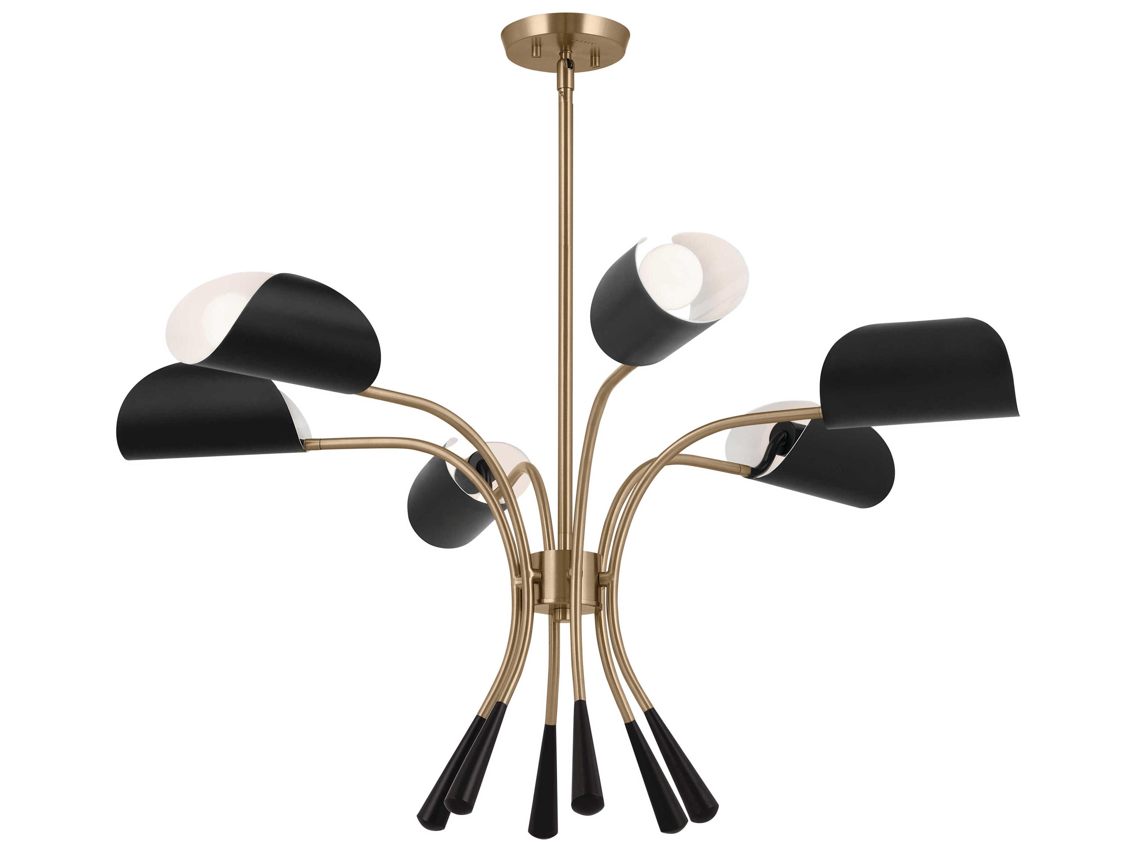 Kichler Arcus 6-Light Champagne Bronze Black Geometric Chandelier
