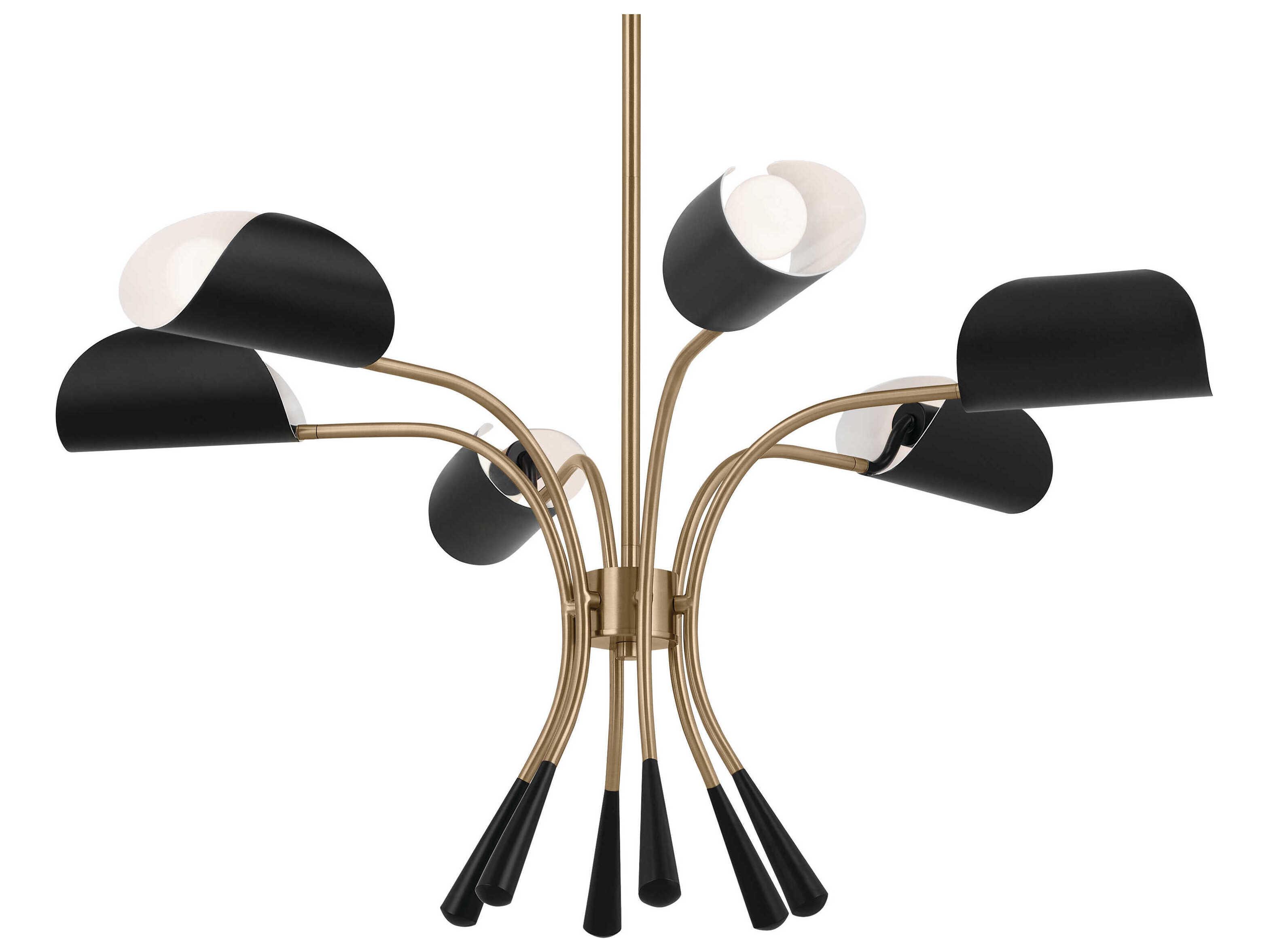 Kichler Arcus 6-Light Champagne Bronze Black Geometric Chandelier