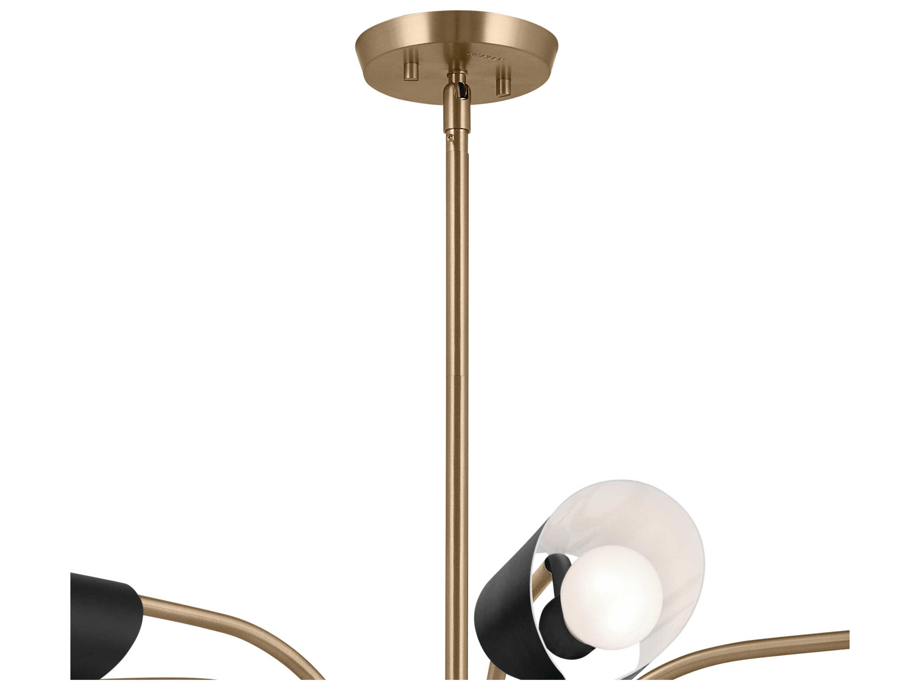 Kichler Arcus 6-Light Champagne Bronze Black Geometric Chandelier