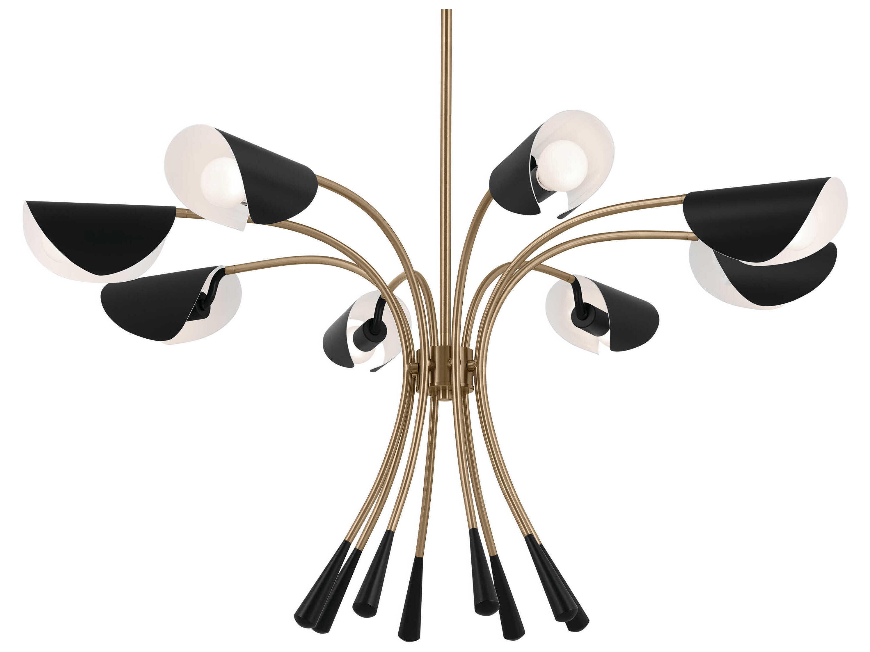 Kichler Arcus 8-Light Champagne Bronze Black Geometric Chandelier