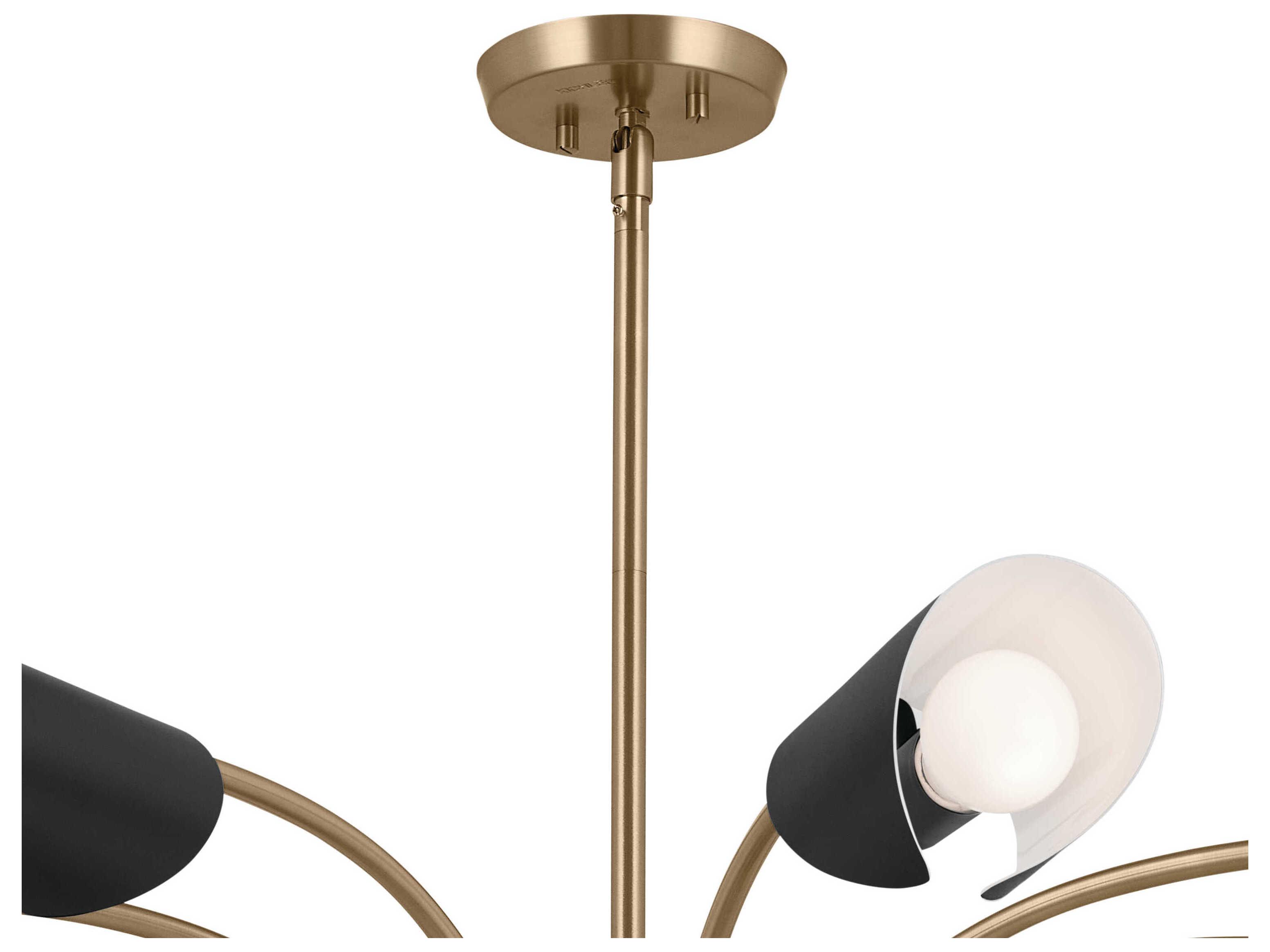 Kichler Arcus 8-Light Champagne Bronze Black Geometric Chandelier