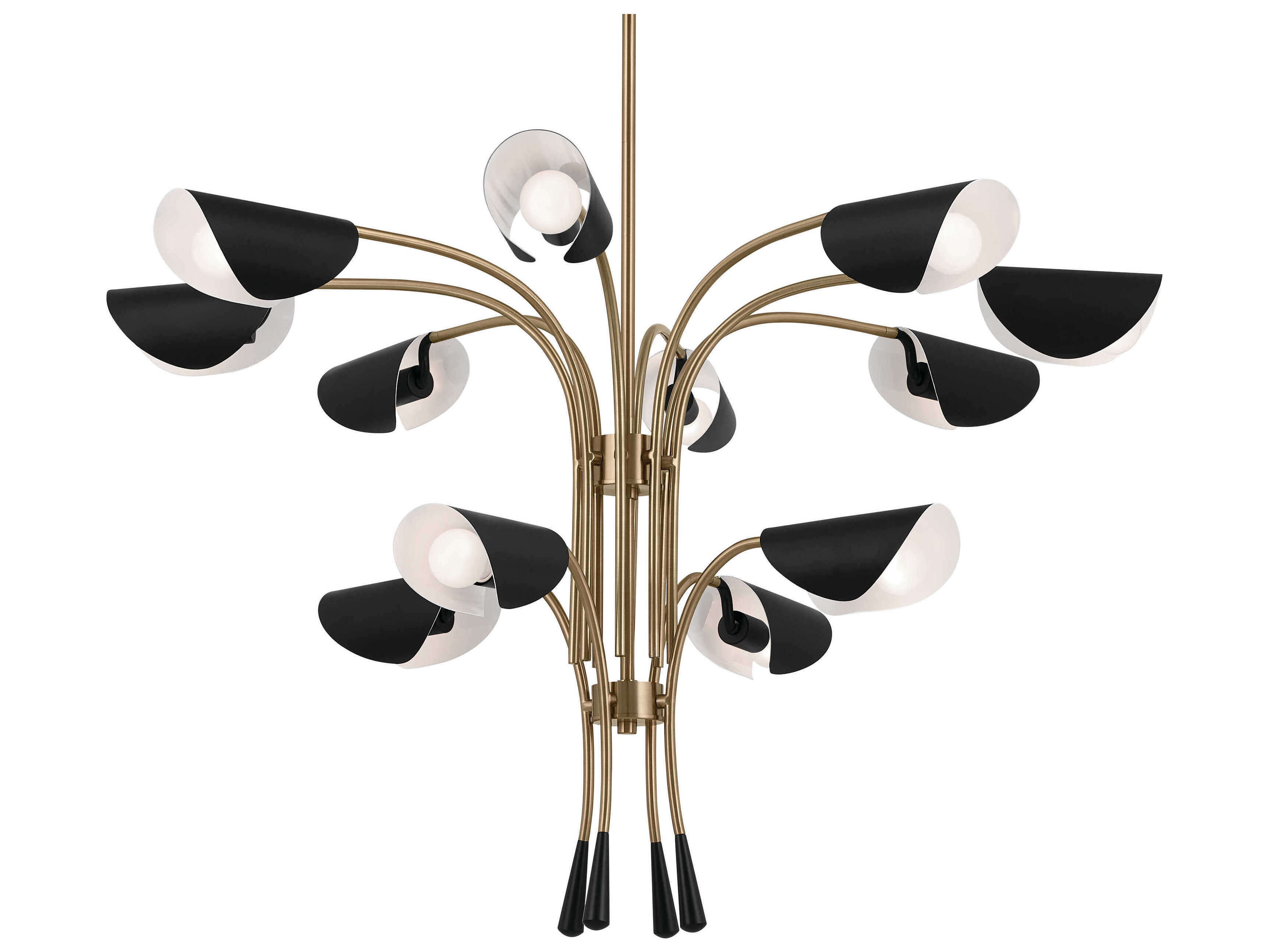 Kichler Arcus 12-Light Champagne Bronze Black Geometric Chandelier