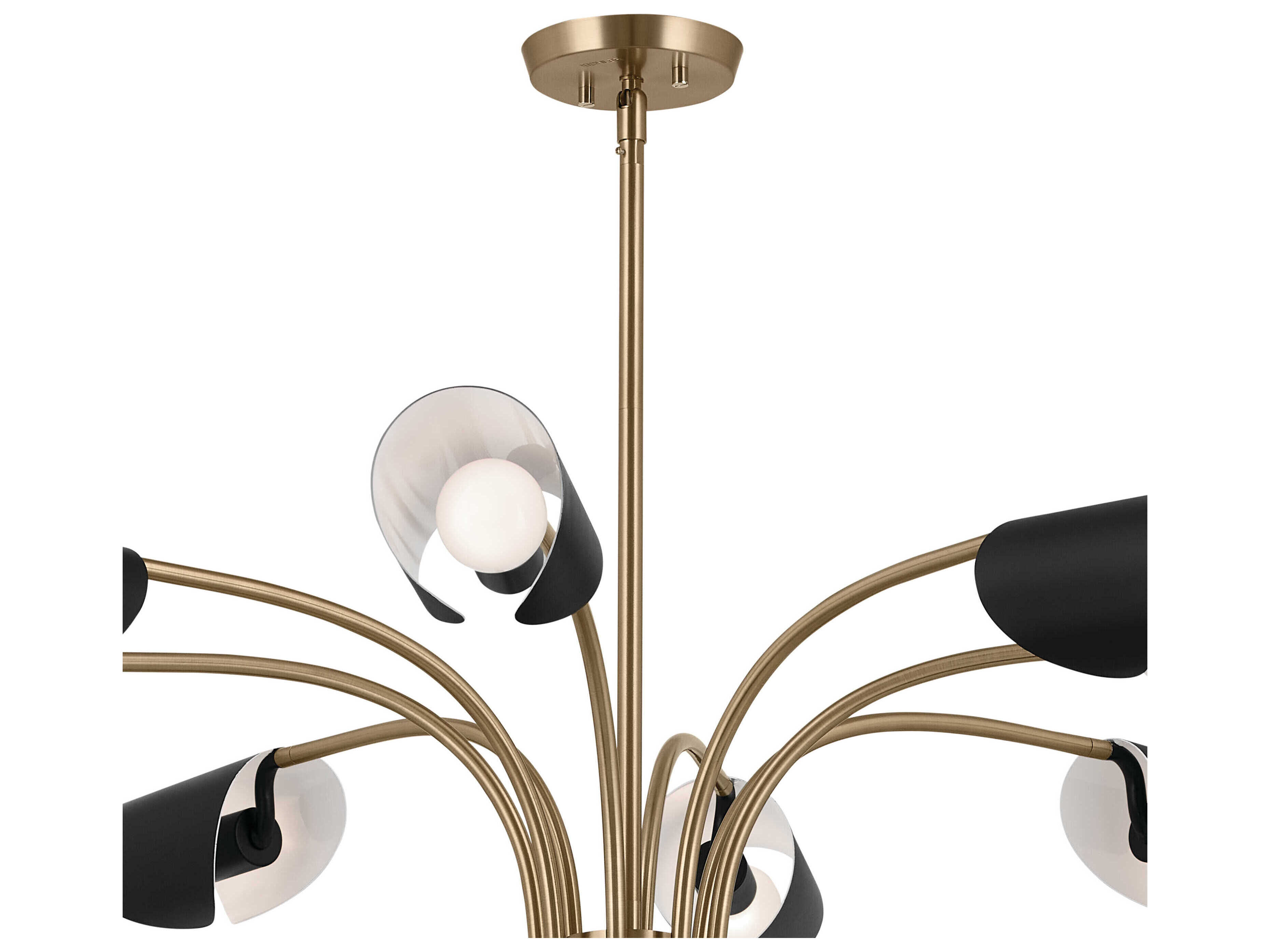 Kichler Arcus 12-Light Champagne Bronze Black Geometric Chandelier