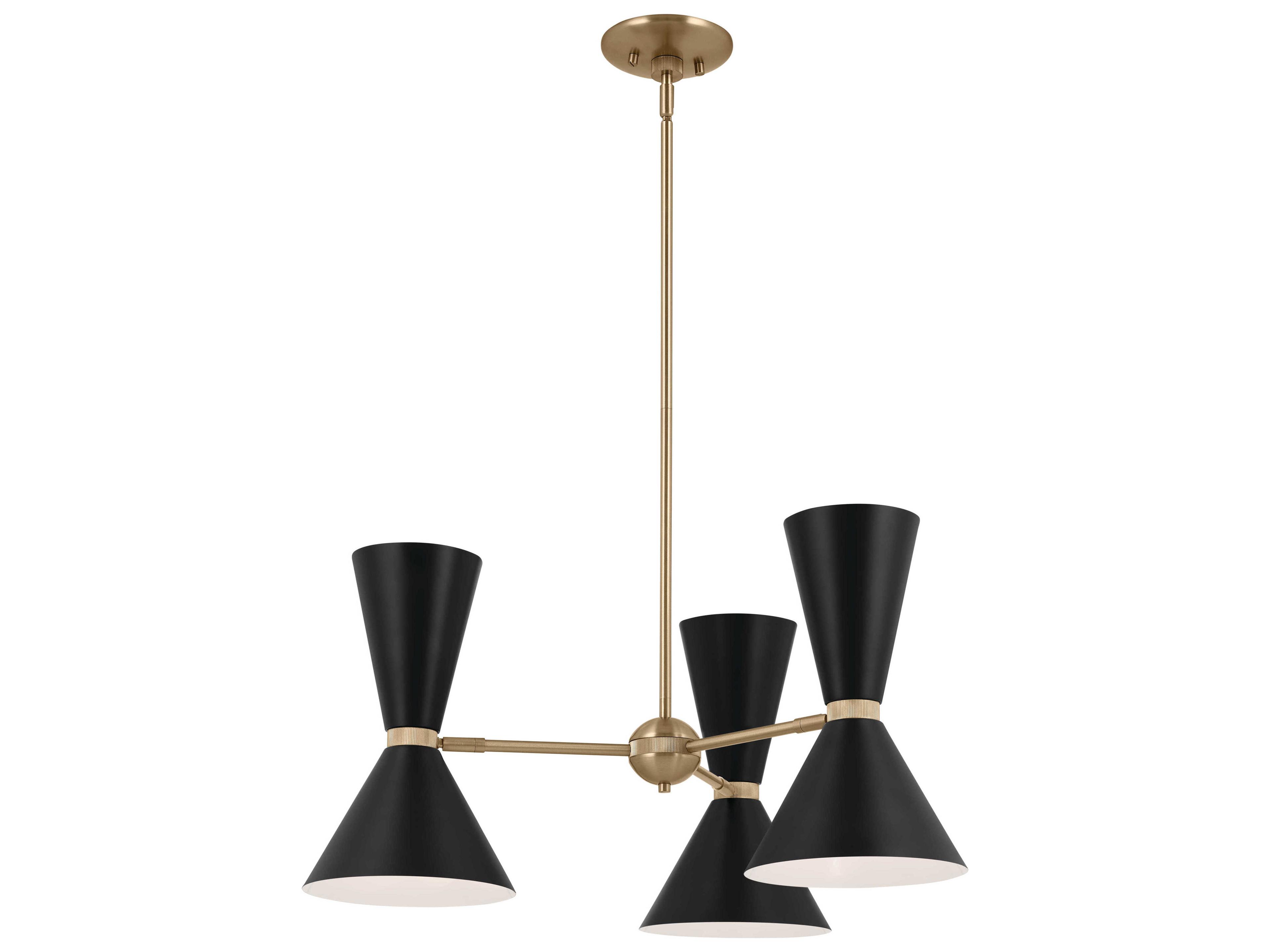 Kichler Phix 6-Light Champagne Bronze Black Geometric Chandelier