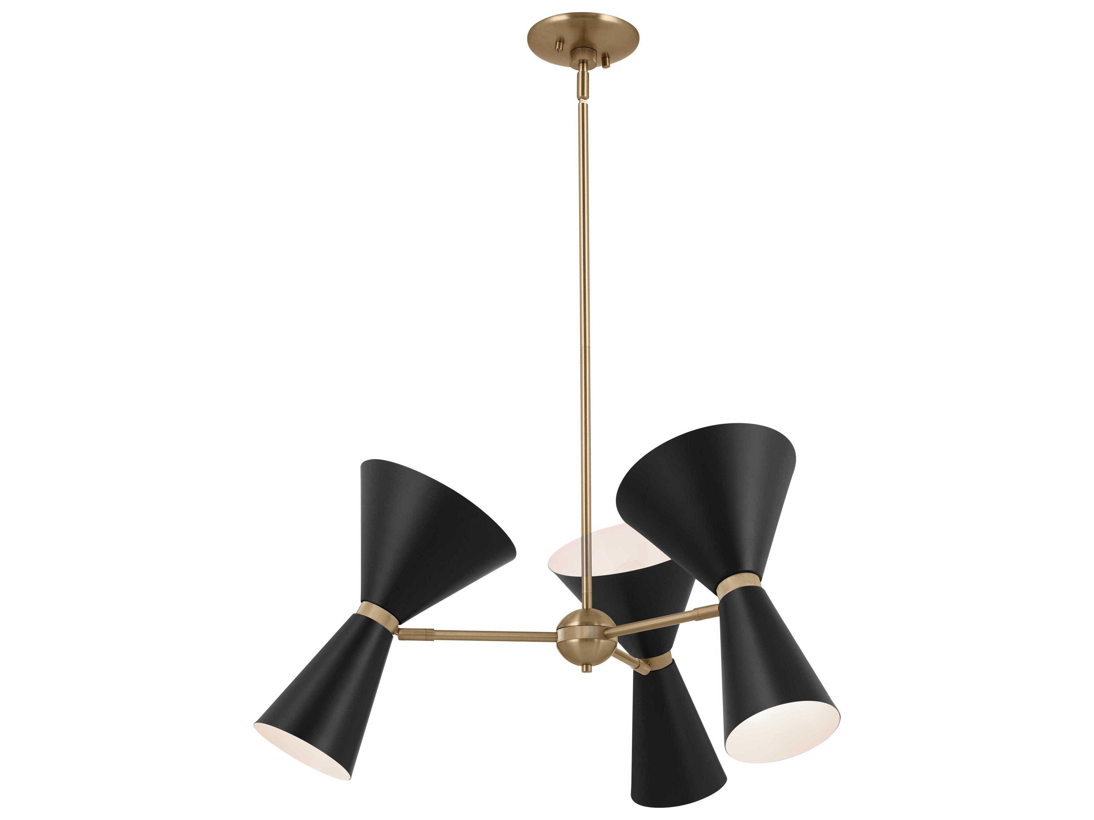 Kichler Phix 6-Light Champagne Bronze Black Geometric Chandelier