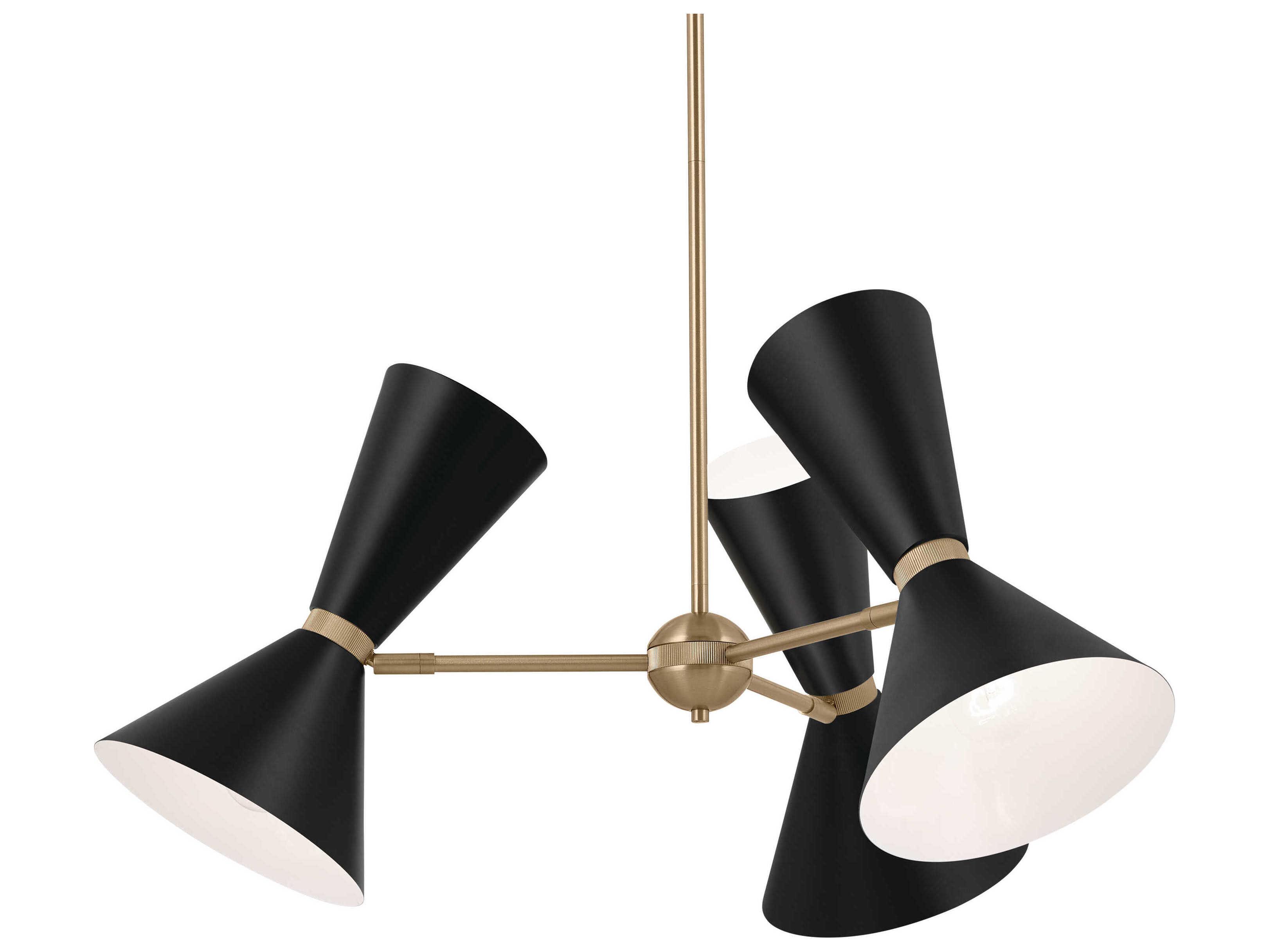 Kichler Phix 6-Light Champagne Bronze Black Geometric Chandelier