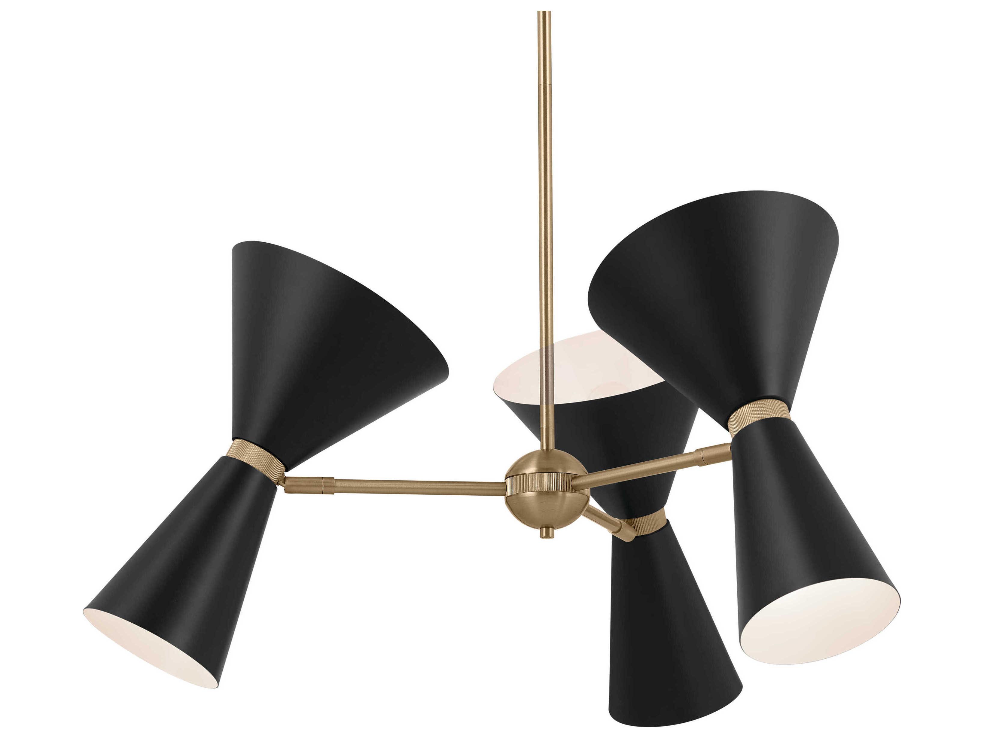 Kichler Phix 6-Light Champagne Bronze Black Geometric Chandelier