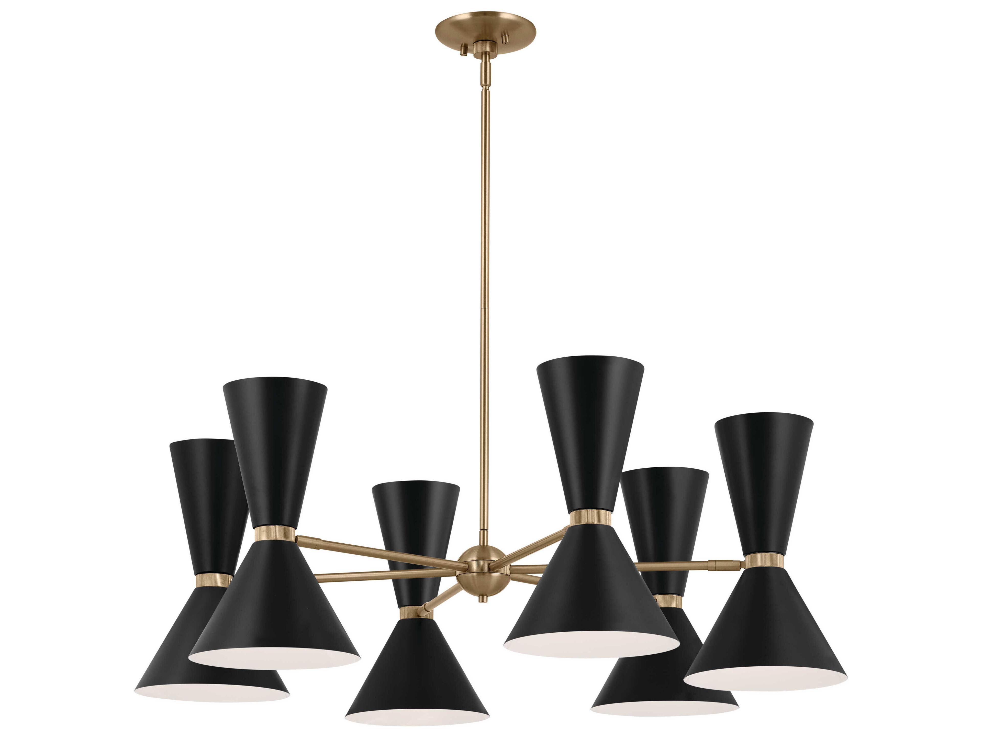 Kichler Phix 12-Light Champagne Bronze Black Geometric Chandelier