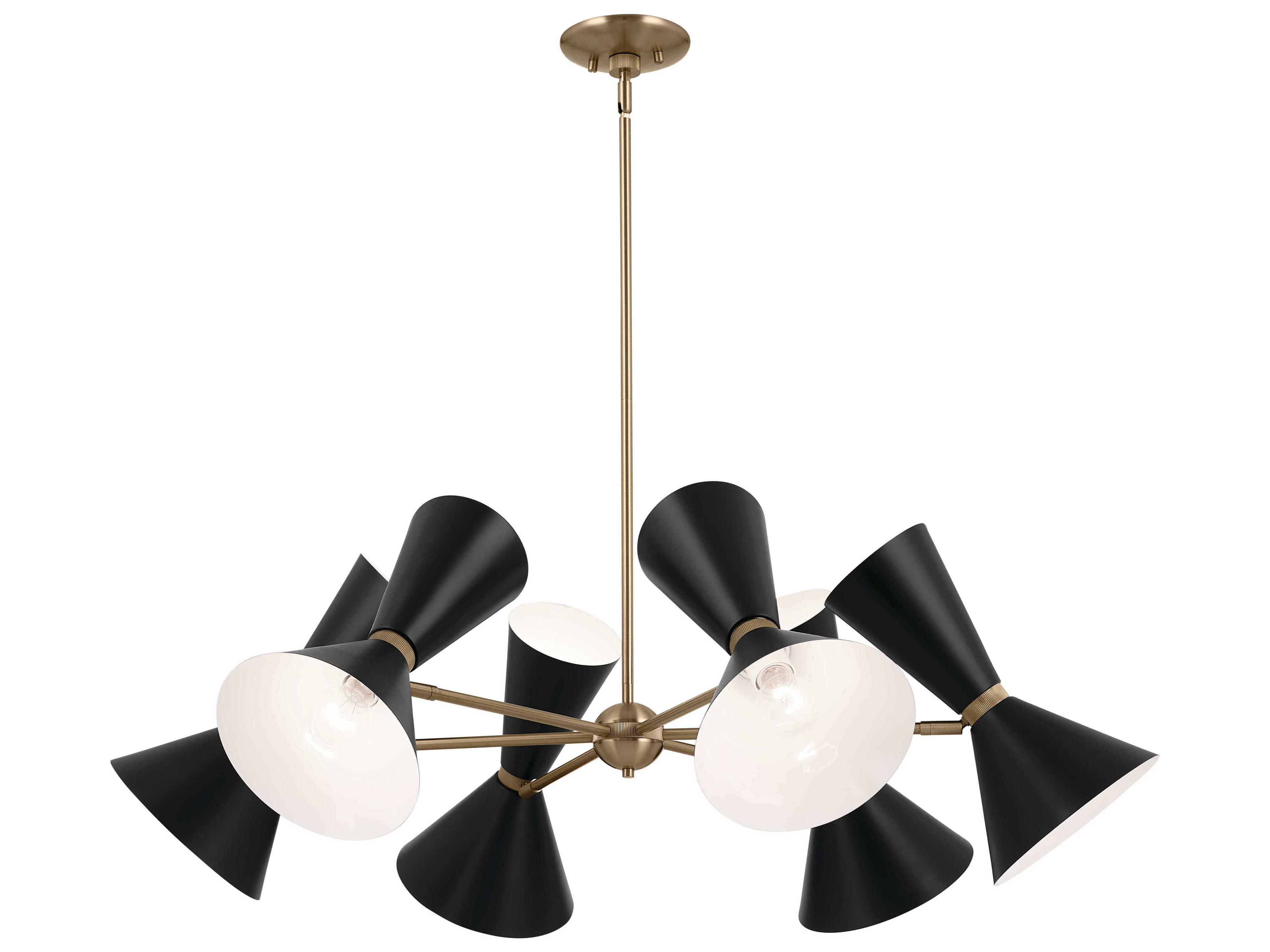 Kichler Phix 12-Light Champagne Bronze Black Geometric Chandelier