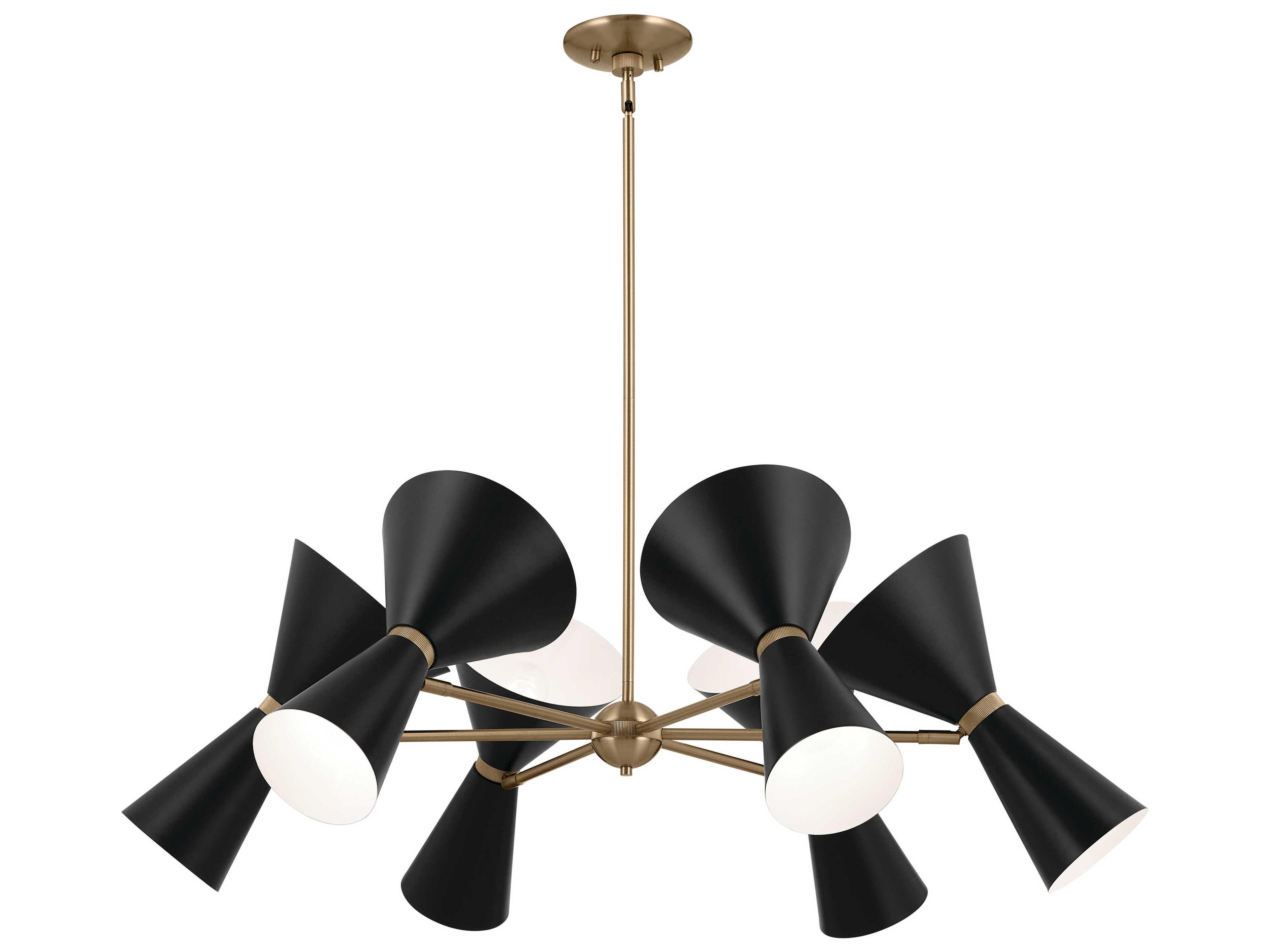Kichler Phix 12-Light Champagne Bronze Black Geometric Chandelier