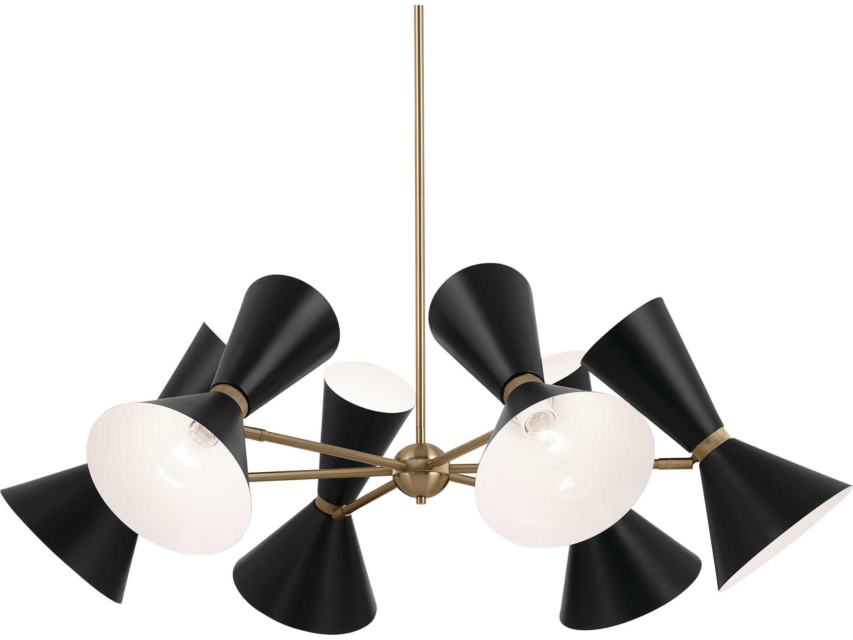Kichler Phix 12-Light Champagne Bronze Black Geometric Chandelier