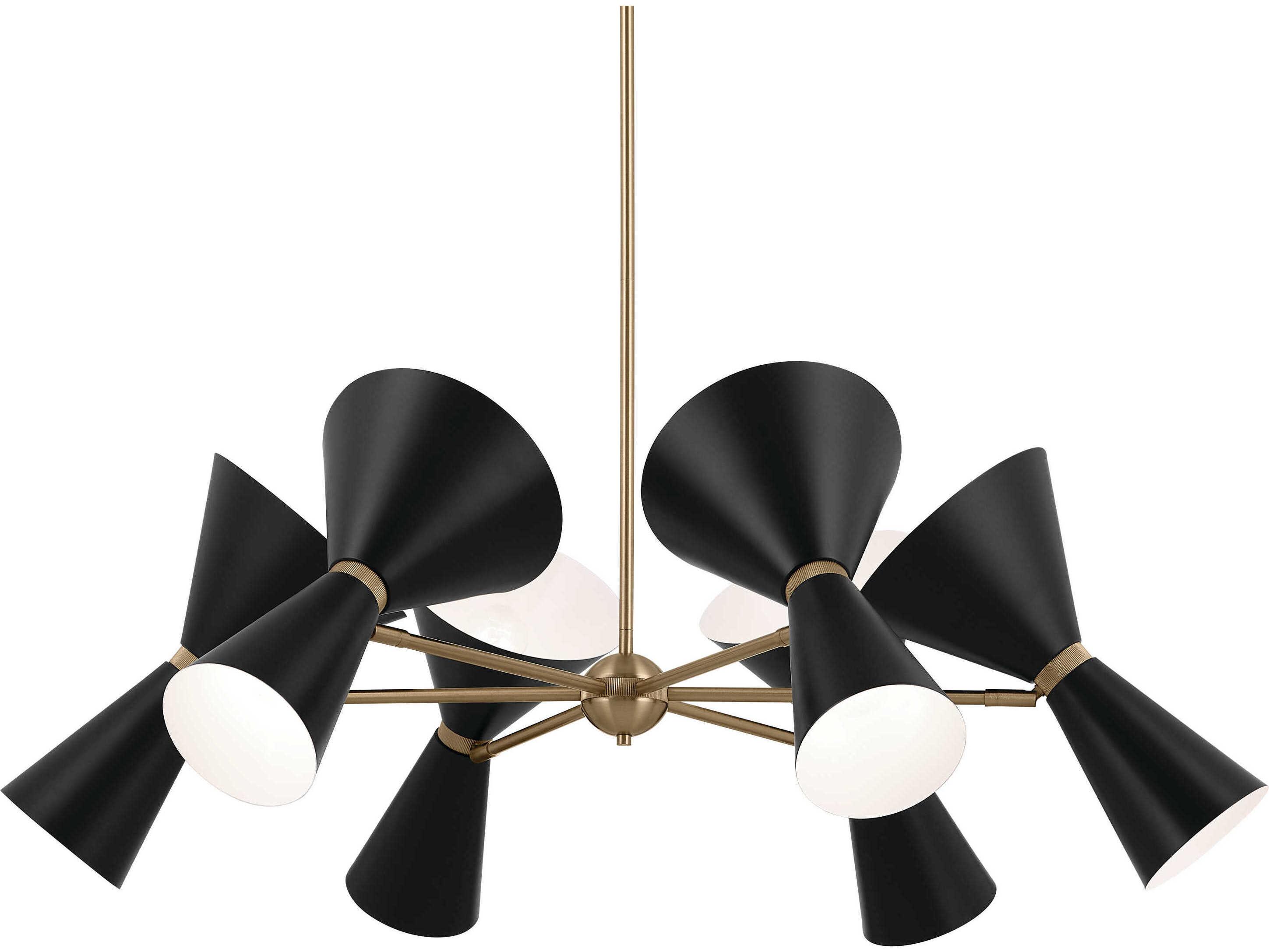 Kichler Phix 12-Light Champagne Bronze Black Geometric Chandelier