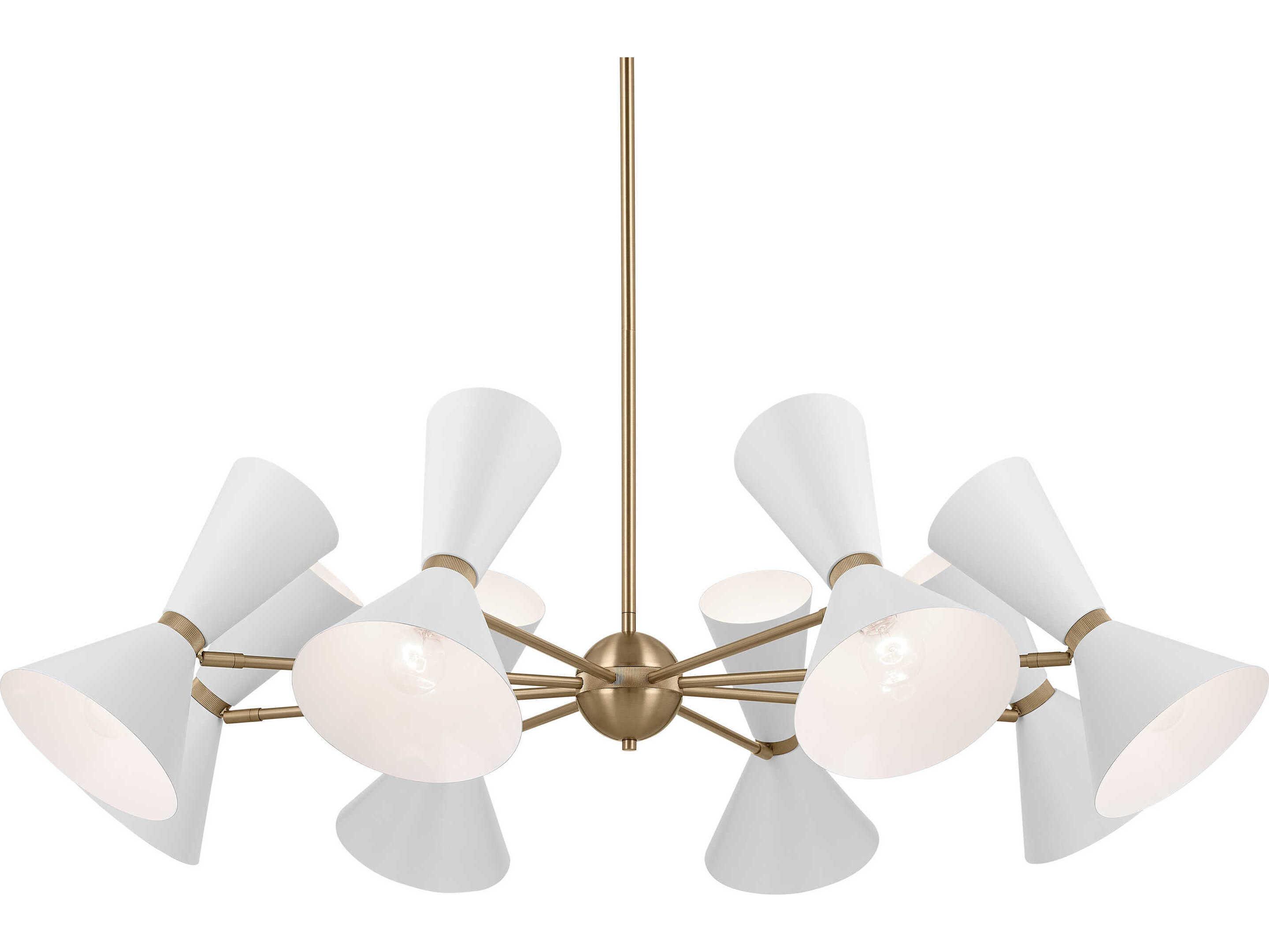 Kichler Phix 16-Light6-Light Champagne Bronze White Geometric Chandelier