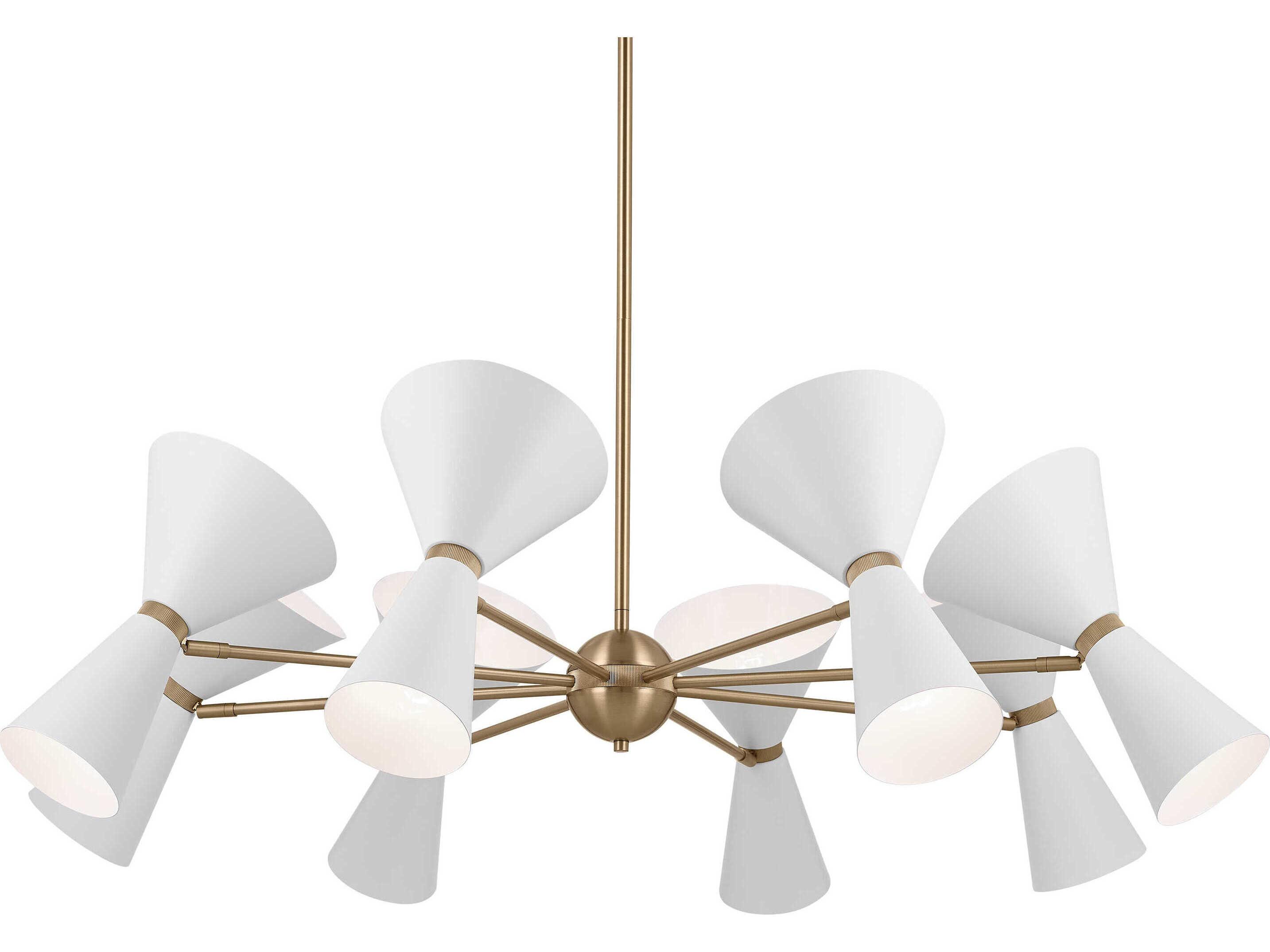 Kichler Phix 16-Light6-Light Champagne Bronze White Geometric Chandelier