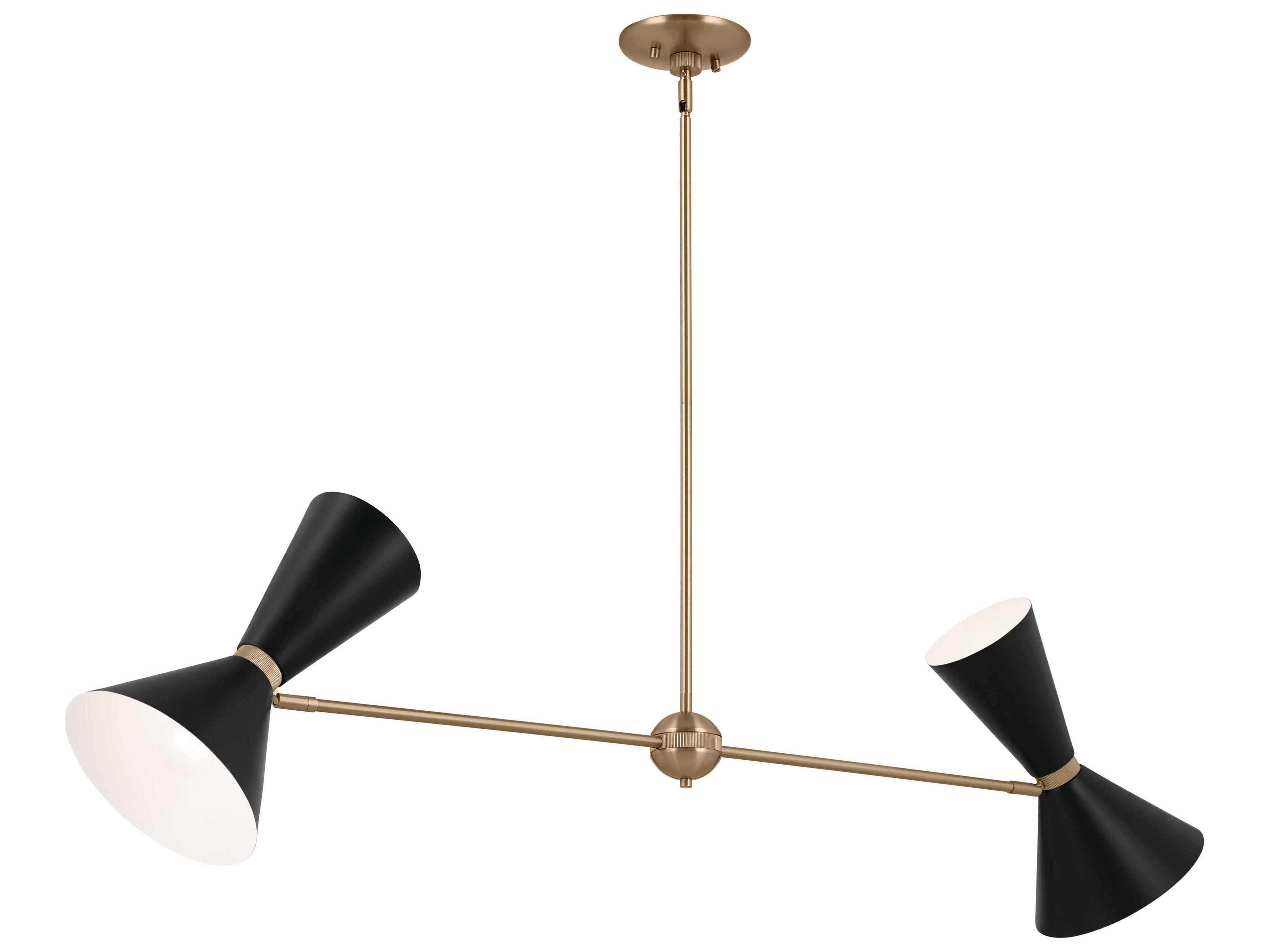 Kichler Phix 4-Light Champagne Bronze Black Geometric Linear Island Pendant