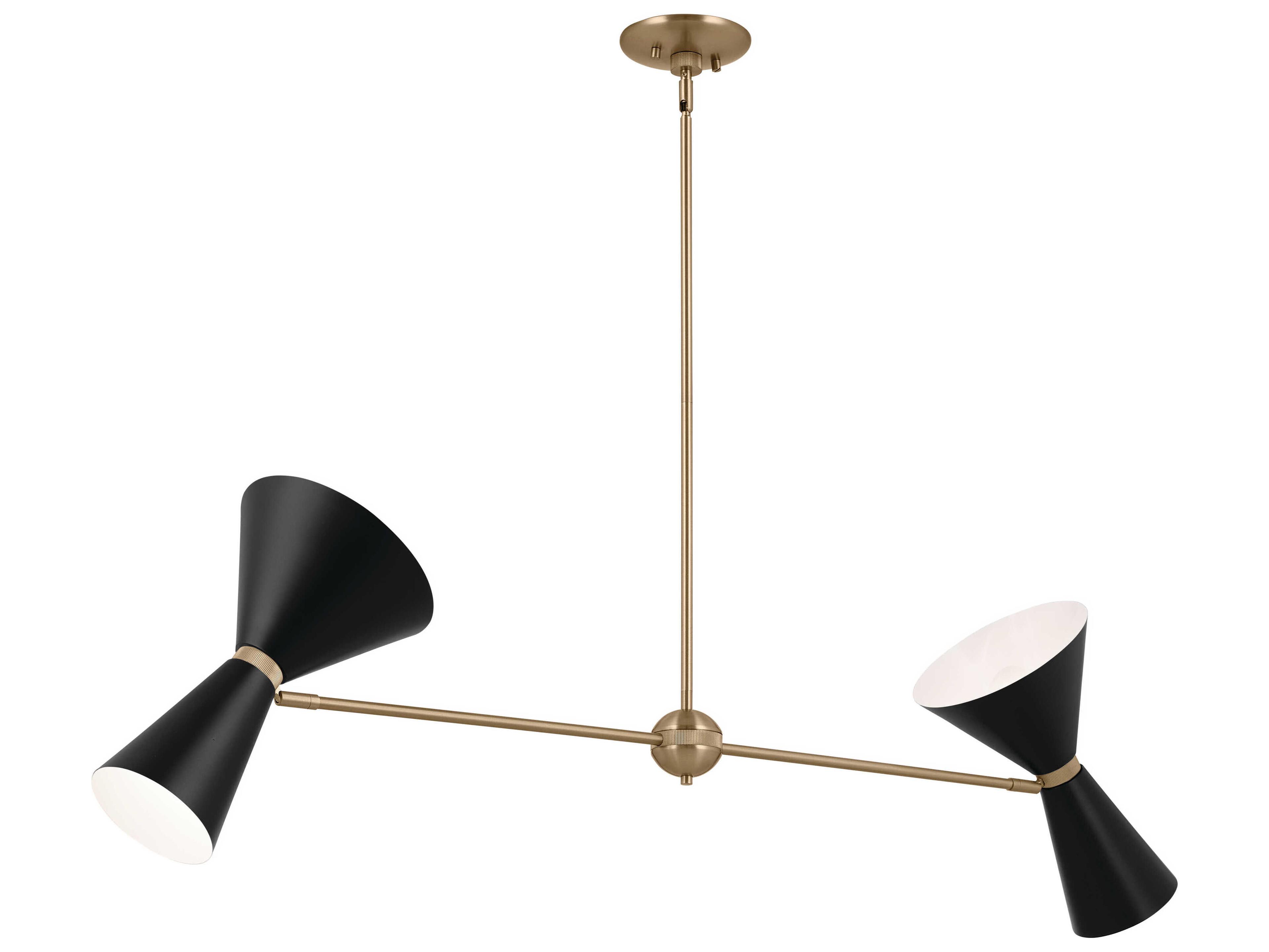 Kichler Phix 4-Light Champagne Bronze Black Geometric Linear Island Pendant