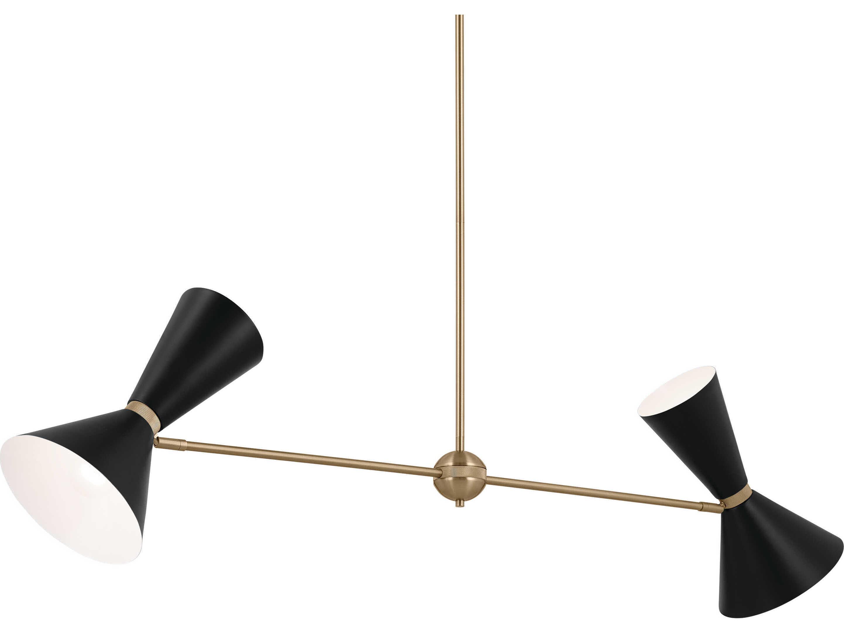 Kichler Phix 4-Light Champagne Bronze Black Geometric Linear Island Pendant